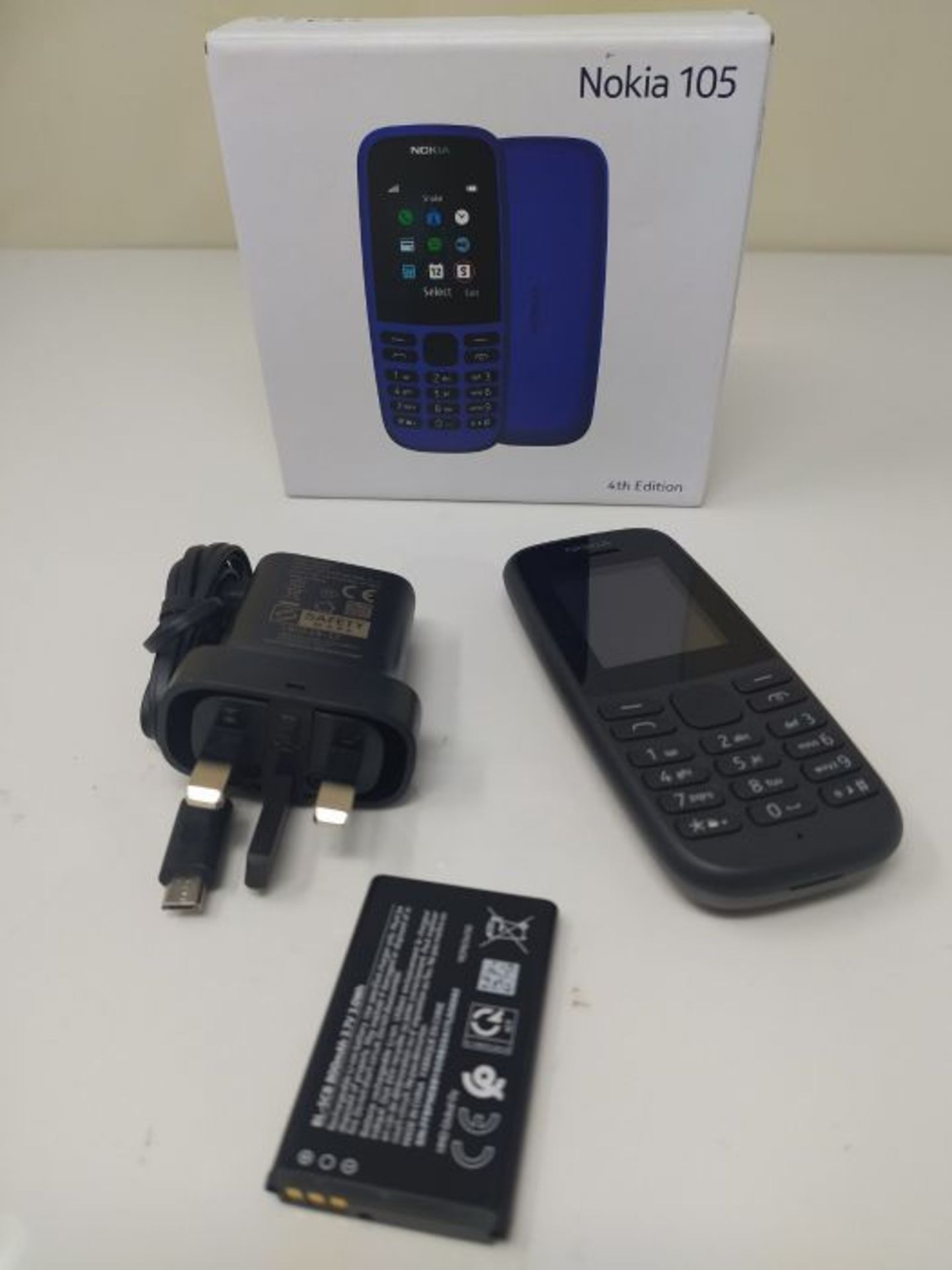 Nokia 105 (2019 edition) 1.77 Inch UK SIM Free Feature Phone (Single SIM)  Black - Image 2 of 2