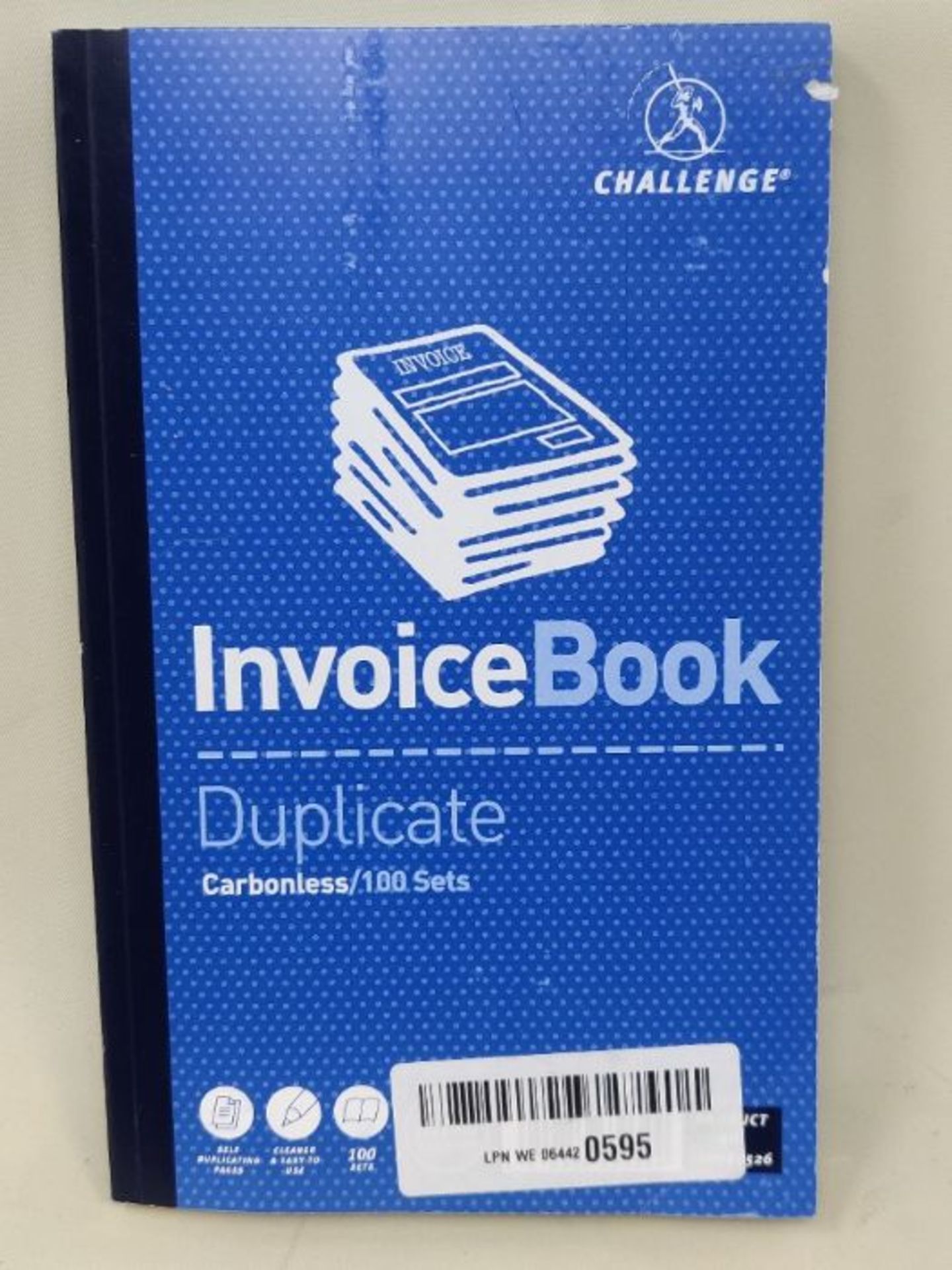 Challenge 210 x 130 mm Duplicate Book Carbonless Invoice without Vat/Tax, 100 Pages, S - Image 2 of 2