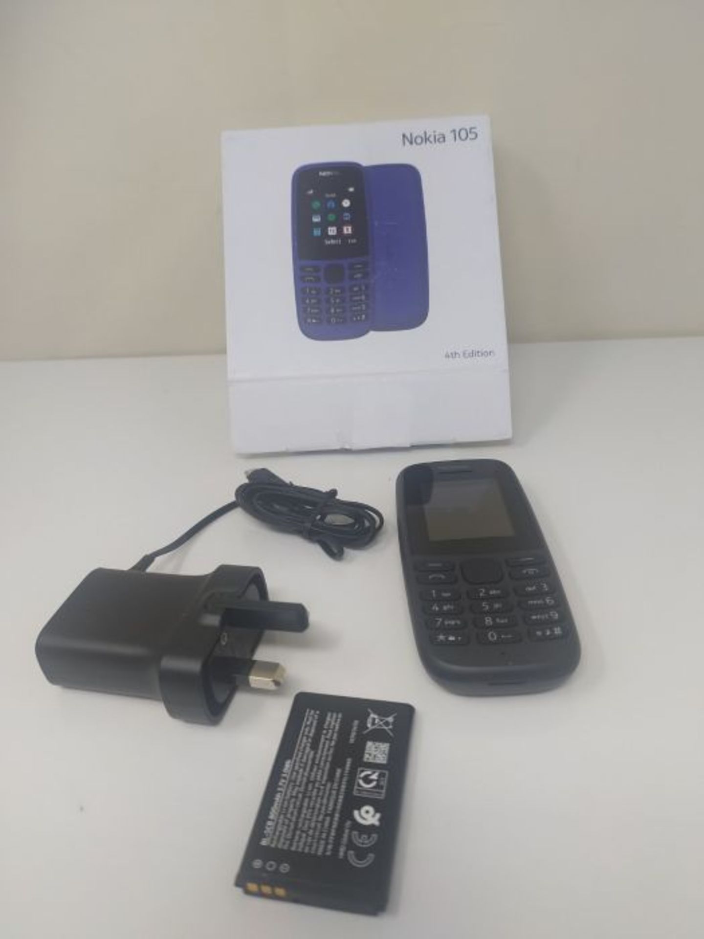 Nokia 105 (2019 edition) 1.77 Inch UK SIM Free Feature Phone (Single SIM)  Black - Image 2 of 2