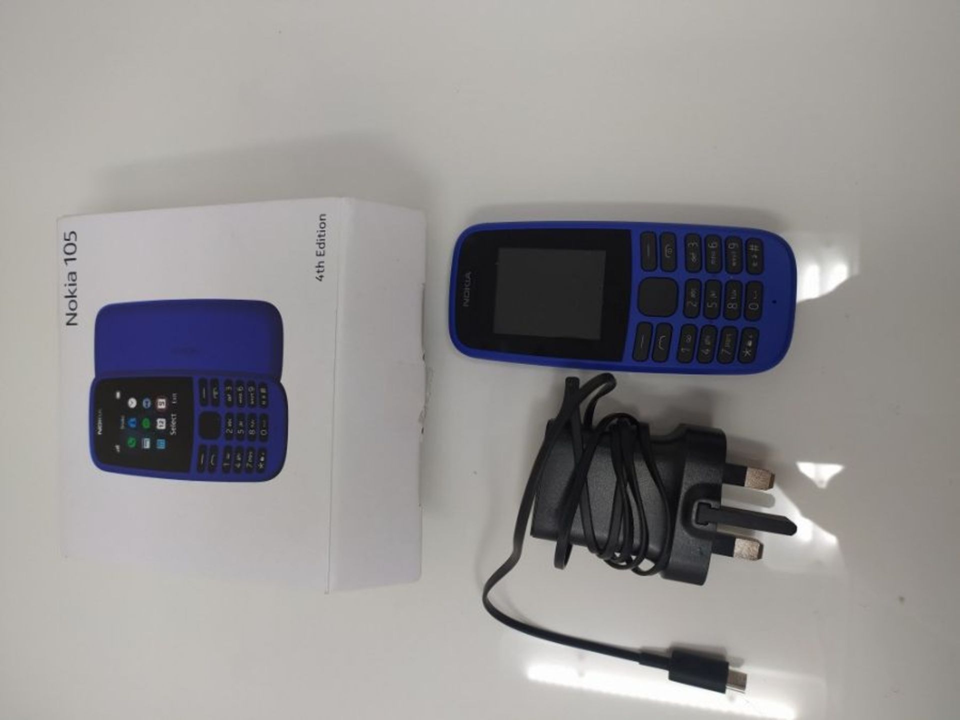 Nokia 105 (4 edition) 1.77 Inch UK SIM Free Feature Phone (Single SIM)  Blue - Image 2 of 2