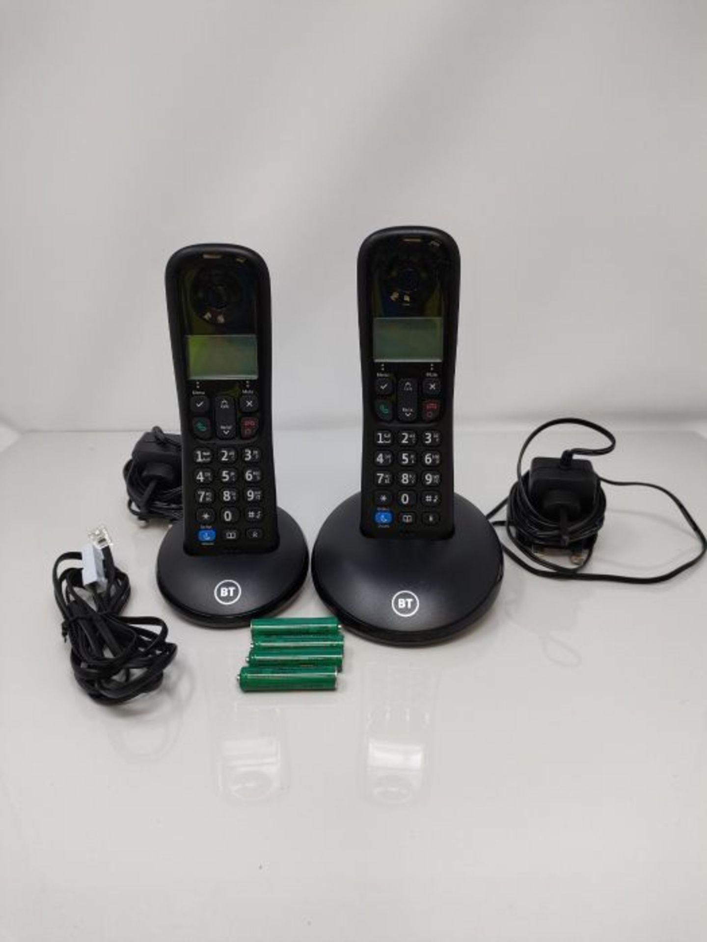 BT Everyday Cordless Home Phone with Basic Call Blocking, Twin Handset Pack, Black - Image 3 of 3