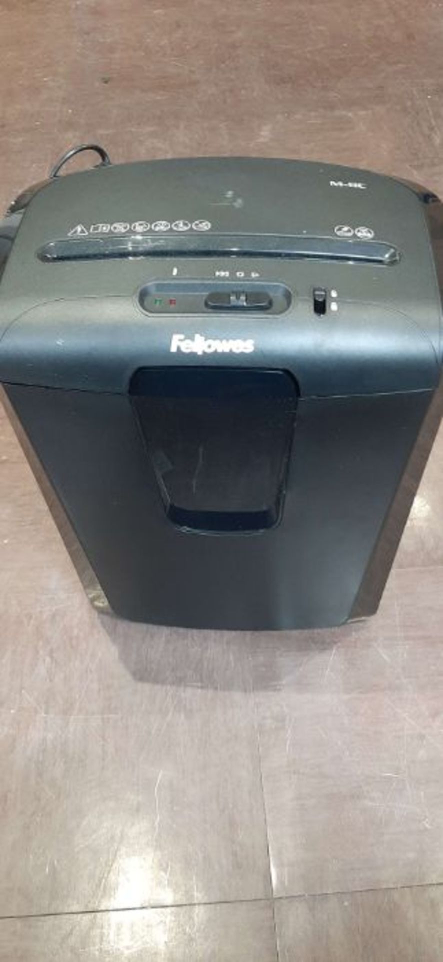 Fellowes Powershred M-8C 8 Sheet Cross Cut Personal Shredder With Safety Lock, Black - Image 2 of 2