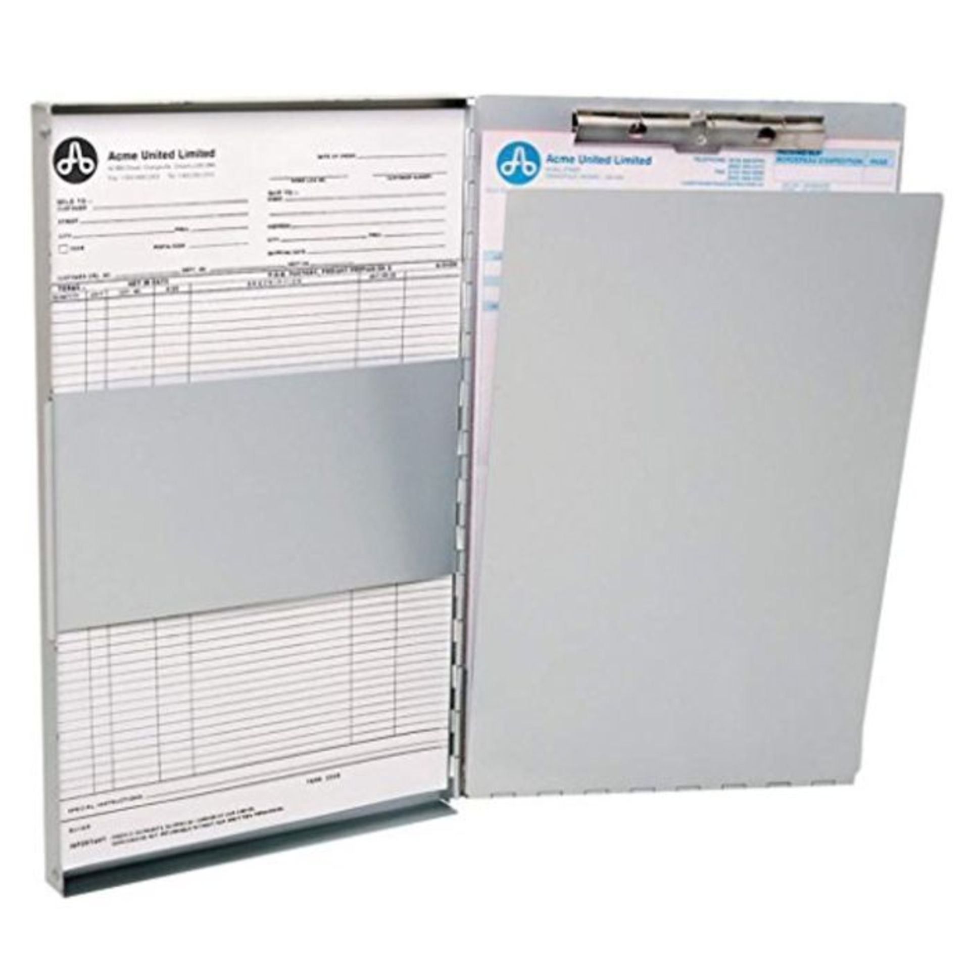 Westcott E-17004 00 Aluminium form holder box, A4, internal clipboard, laterally openi