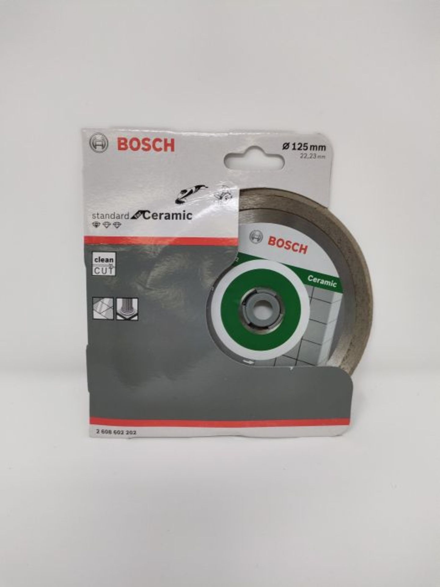 Bosch 2608602202 Ceramic Diamond Cutting Disc, 125mm, 22.23mm x 1.6mm x 7mm, Silver - Image 2 of 2