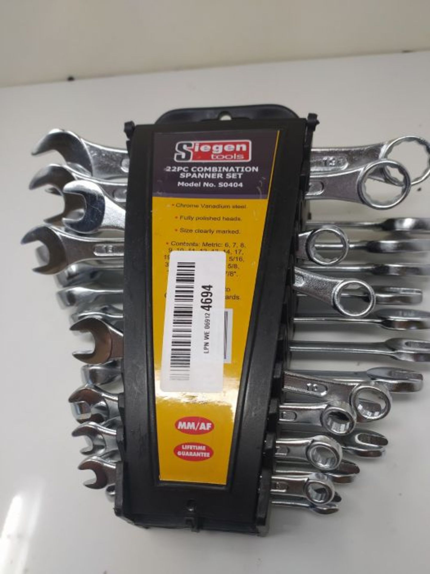 Siegen S0404 Combination Spanner Set 22pc Metric/Imperial - Image 2 of 2