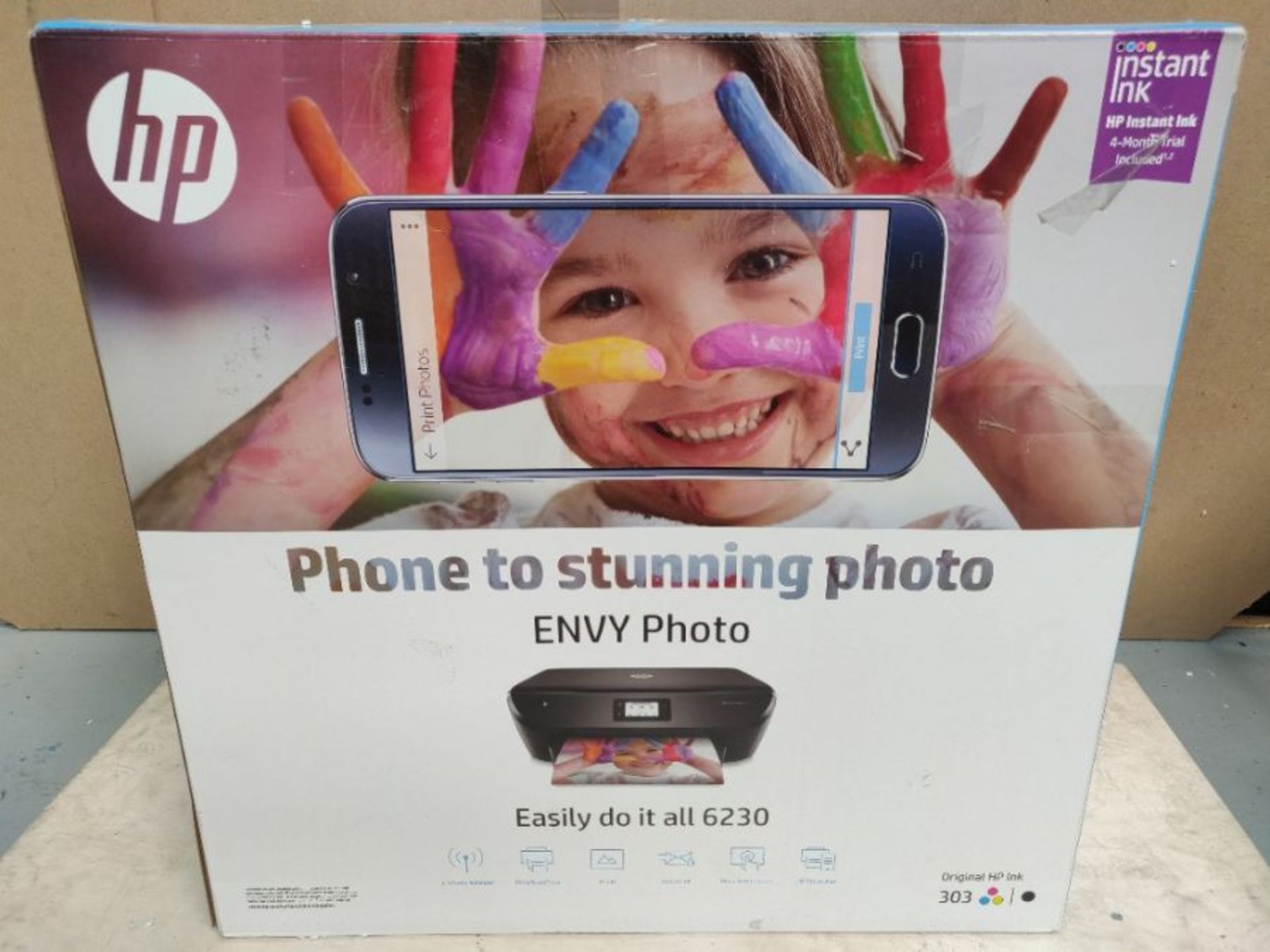 RRP £84.00 HP Envy Photo 6230 All-in-One Wi-Fi Photo Printer with 4 Months of Instant Ink Include - Image 2 of 3