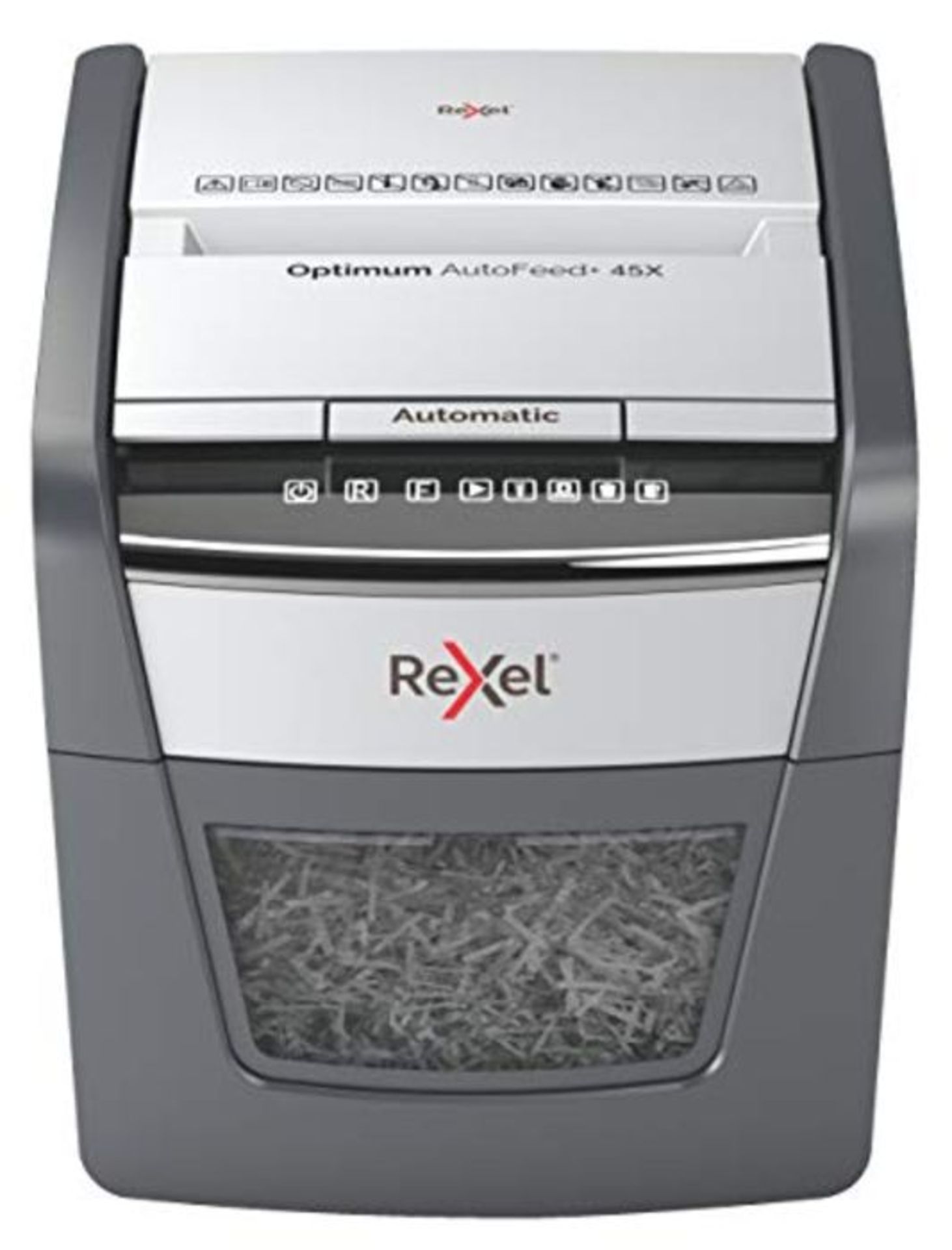 RRP £114.00 Rexel Optimum Auto Feed 45 Sheet Automatic Cross Cut Paper Shredder, P-4 Security, Hom