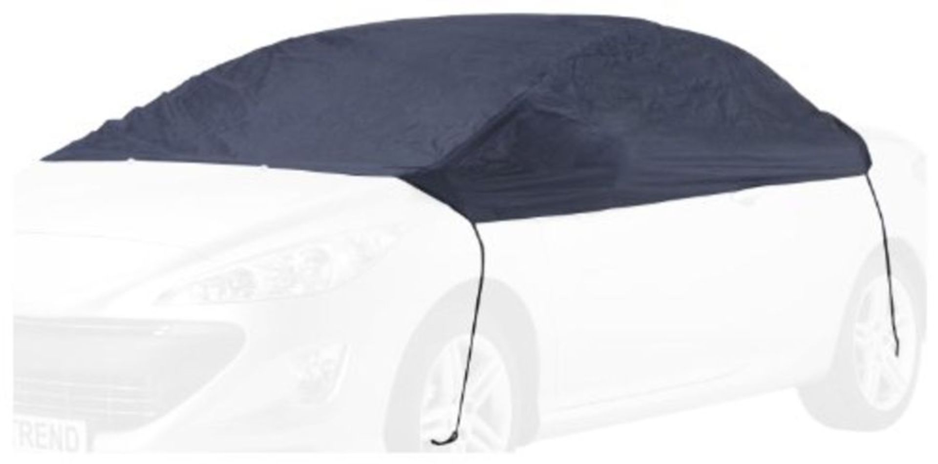 Cartrend 70338 Half car cover "New Generation", weatherproof, size S, polyester blue,