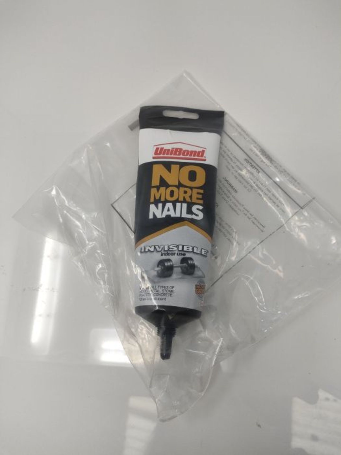 [INCOMPLETE] UniBond 1963625 No More Nails Invisible, Heavy-Duty Clear Glue, Strong Gl - Image 2 of 3