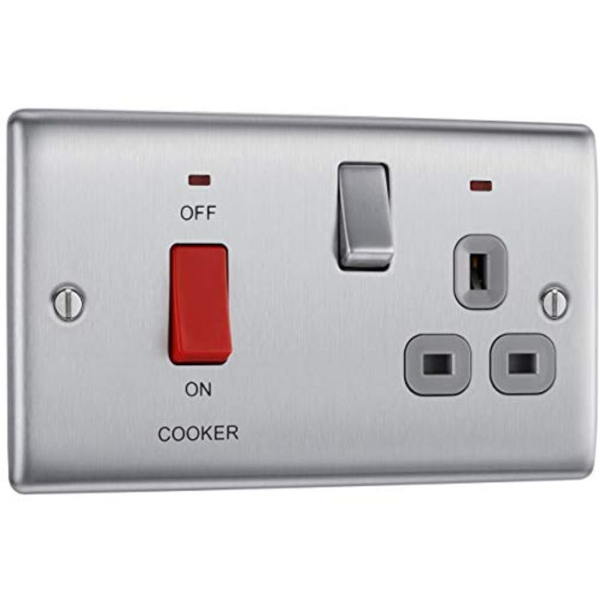 BG Electrical NBS70G-01 Switched Cooker Control Unit with a Power Indicator and Socket