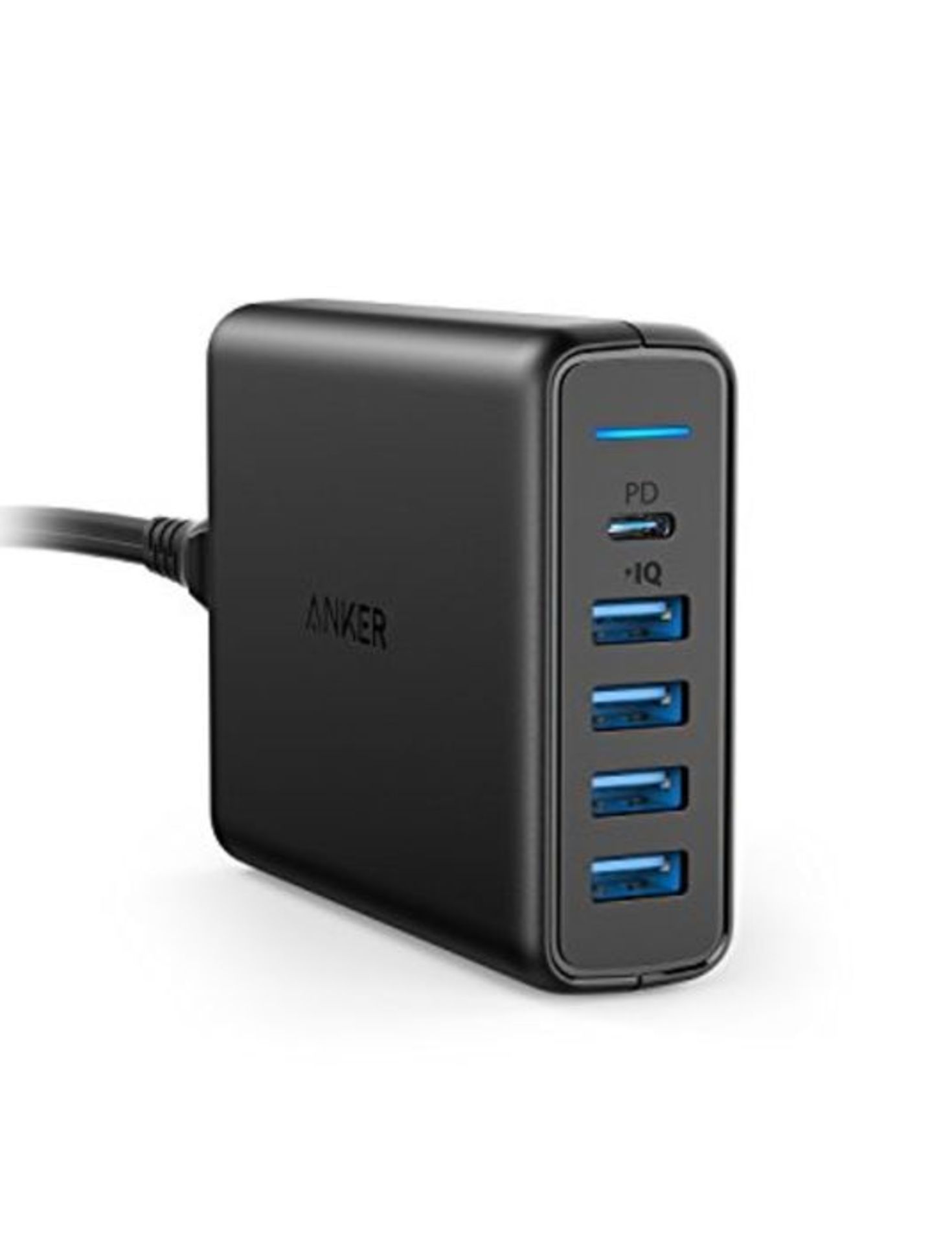 Anker USB C Wall Charger, Premium 60W 5-Port Desktop Charger with One 30W Power Delive