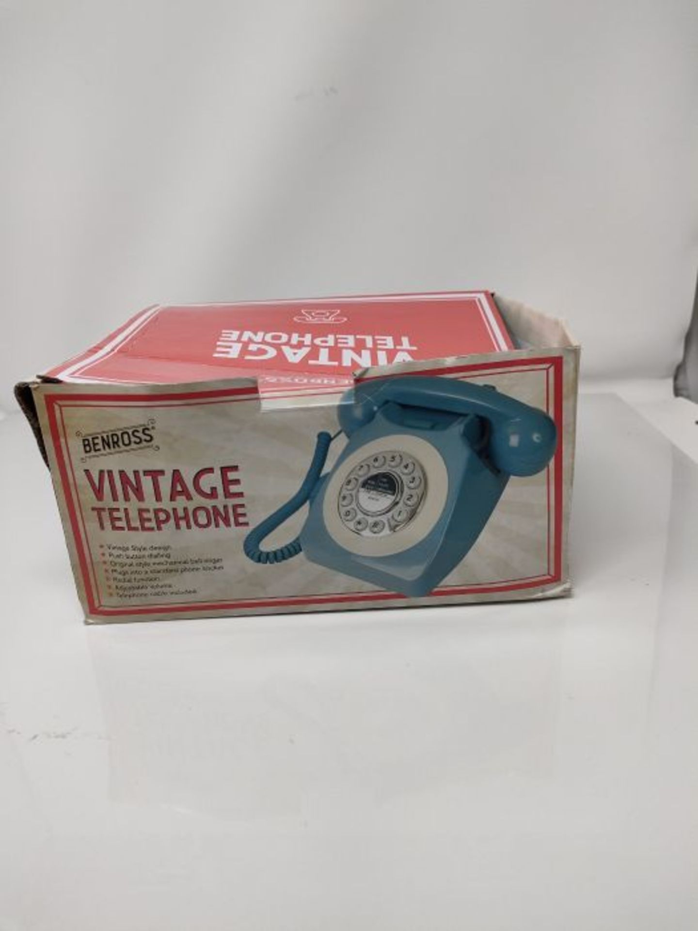 Benross 44540 Classic Retro Vintage Style Home Telephone - Blue - Image 2 of 3