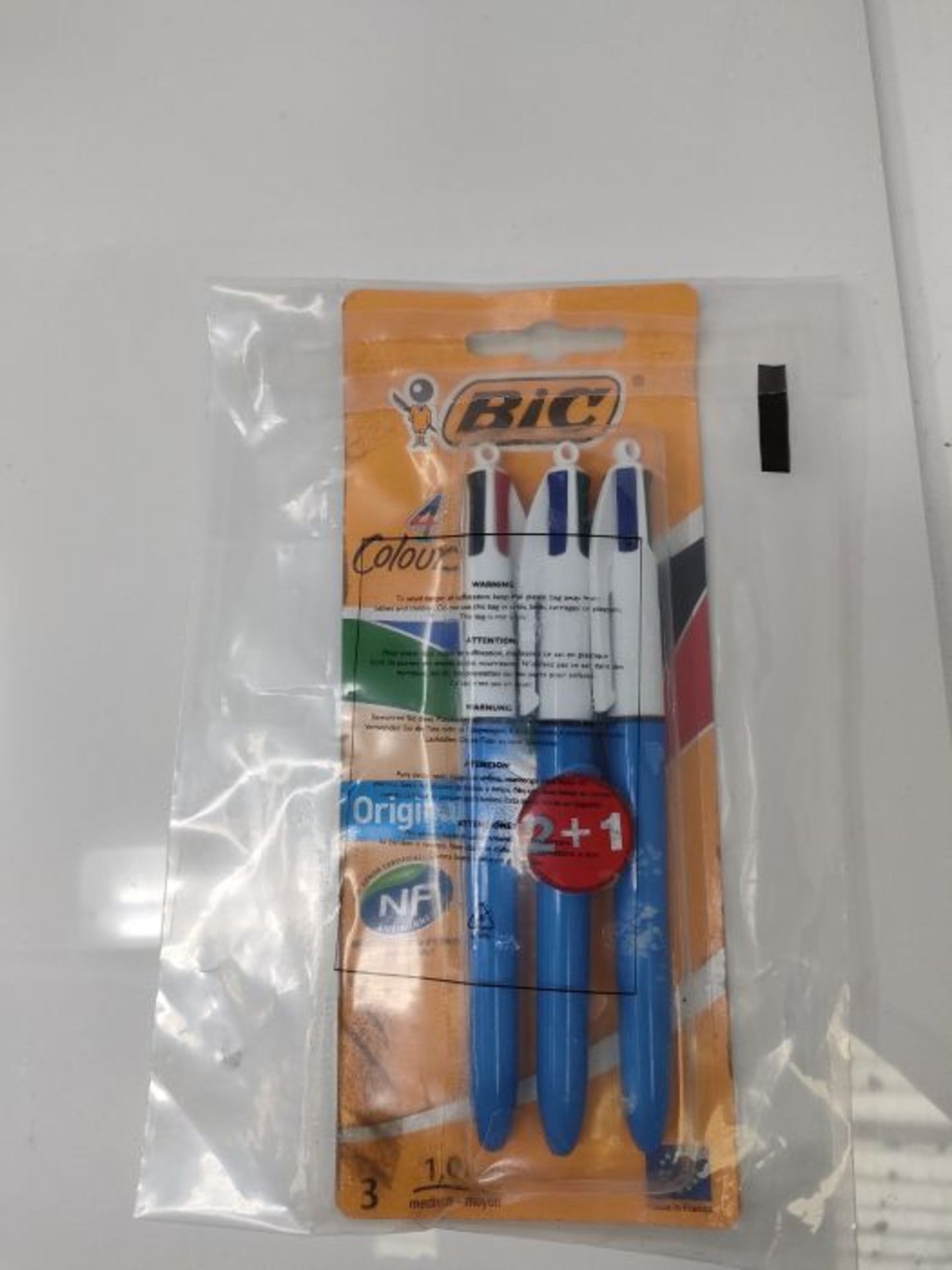 BIC 4-Color Retractable Ballpoint Pen, Medium Point (1.0mm), Assorted Colors, With Lon - Image 2 of 3