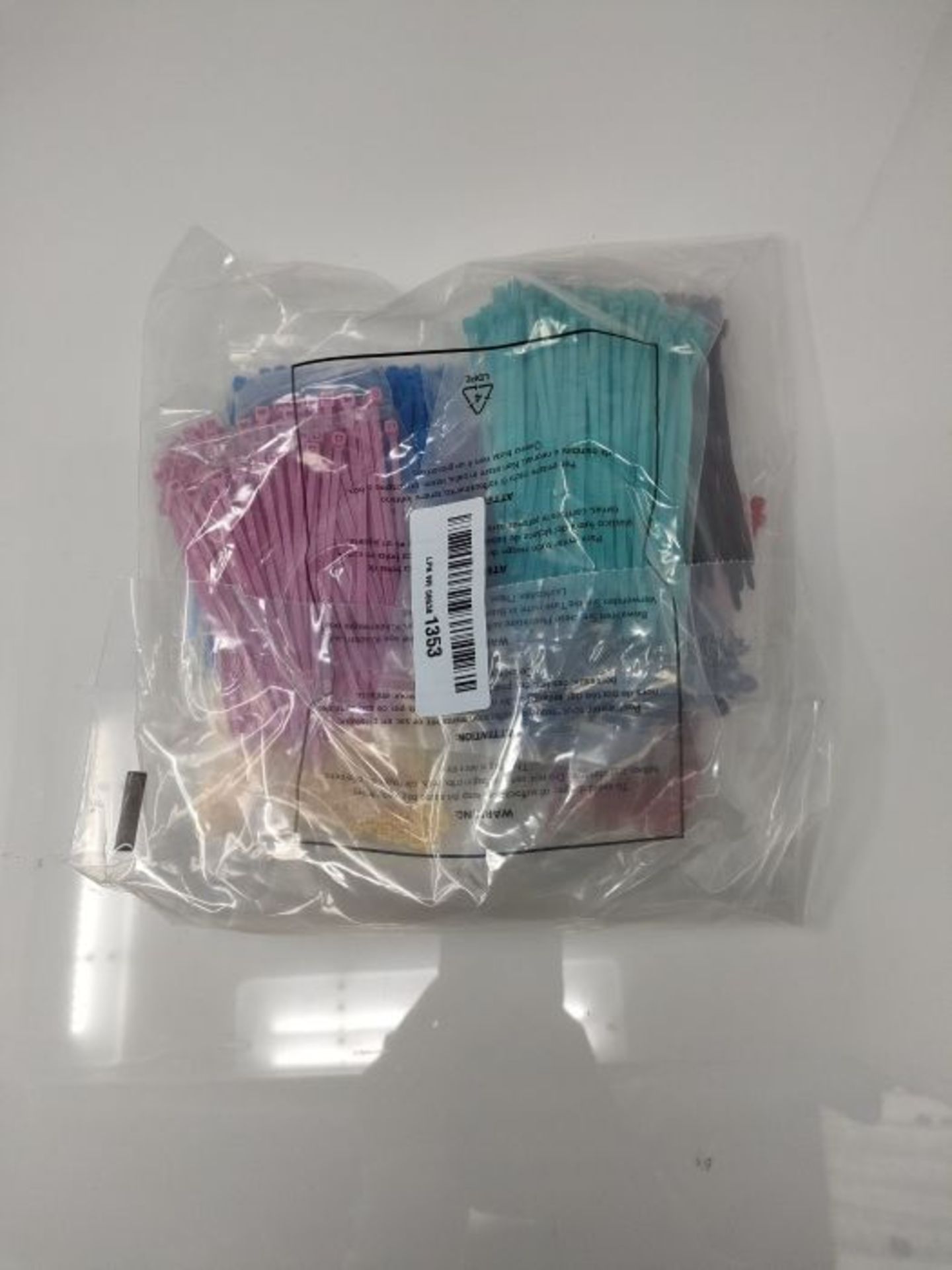 Coloured Cable Ties, 1200pcs 2.5mm*100mm Zip Ties Nylon Cable Zip Ties for Indoor and - Image 3 of 3