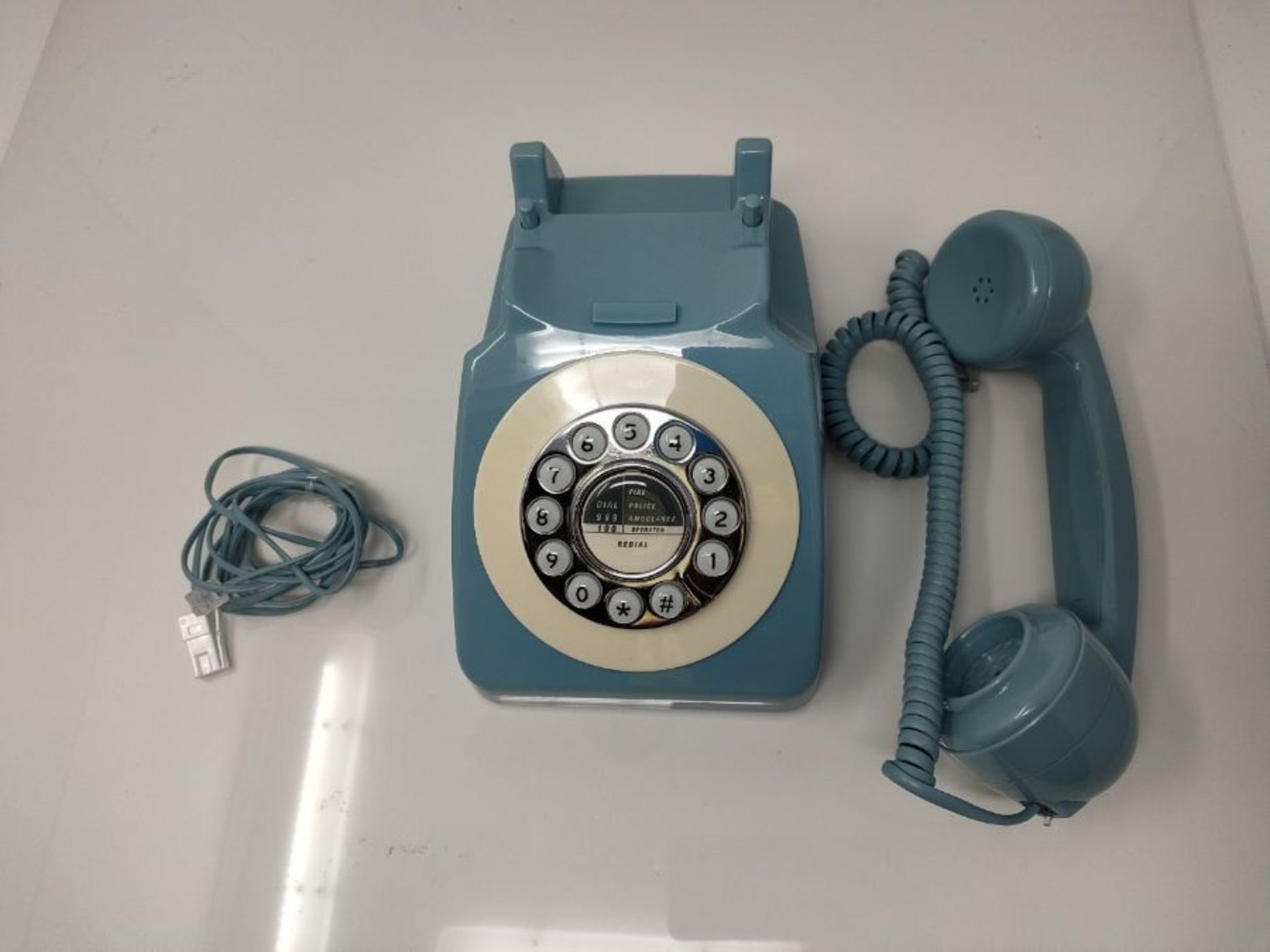 Benross 44540 Classic Retro Vintage Style Home Telephone - Blue - Image 3 of 3