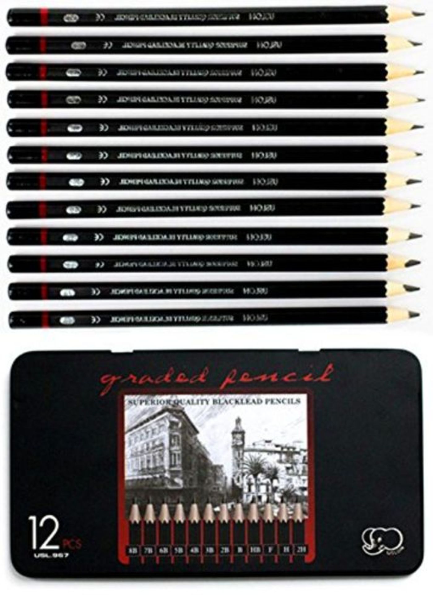 [CRACKED] Professional Sketch and Drawing pencils set,Art Pencil(8B-2H). (12-Count)