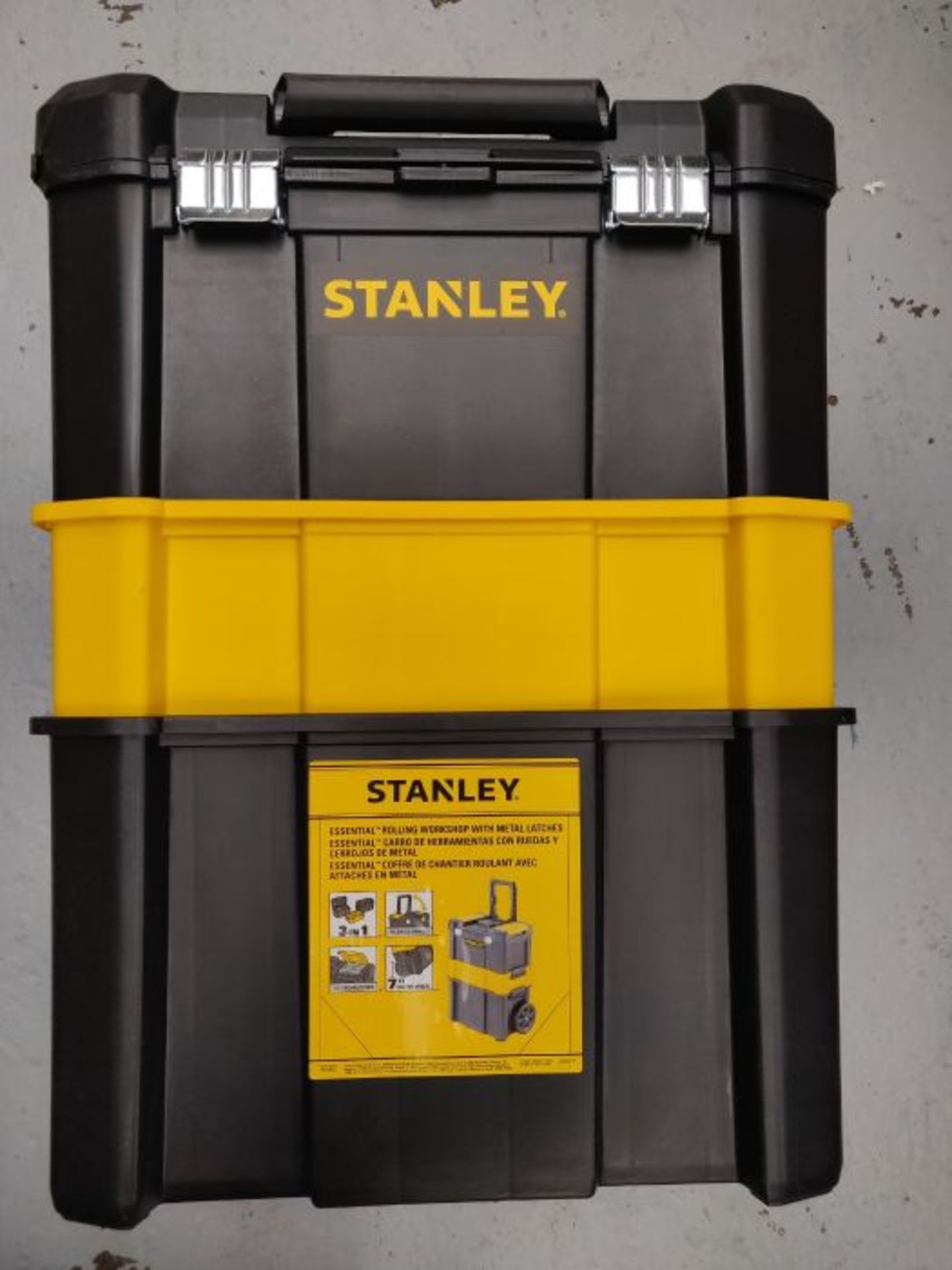 STANLEY Essential Rolling Workshop Toolbox, 3 Tier Stackable Units, STST1-80151 - Image 2 of 2