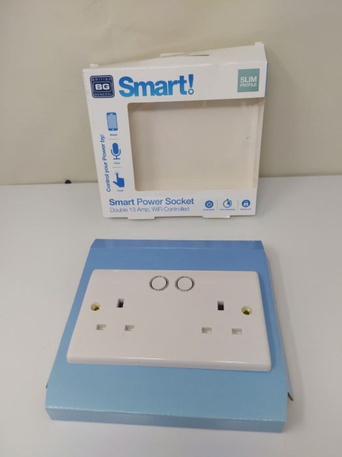 BG Electrical 822/HC-01 Smart Power Socket, Alexa Compatible Double 13 Amp, White Moul - Image 2 of 2