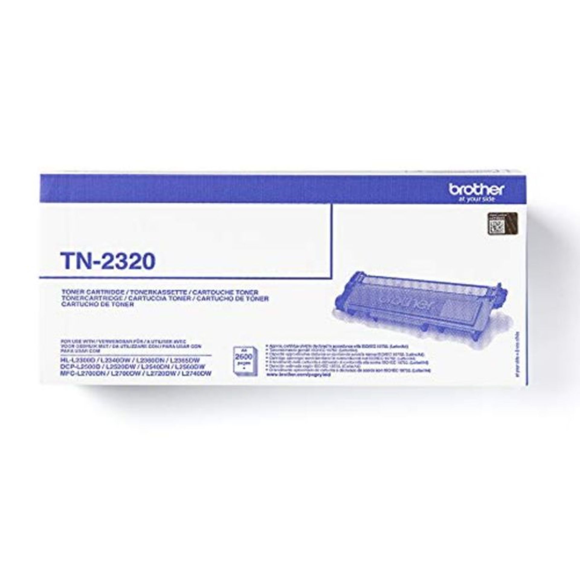 RRP £53.00 Brother TN-2320 Toner Cartridge, Black, Single Pack, High Yield, Includes 1 x Toner Ca