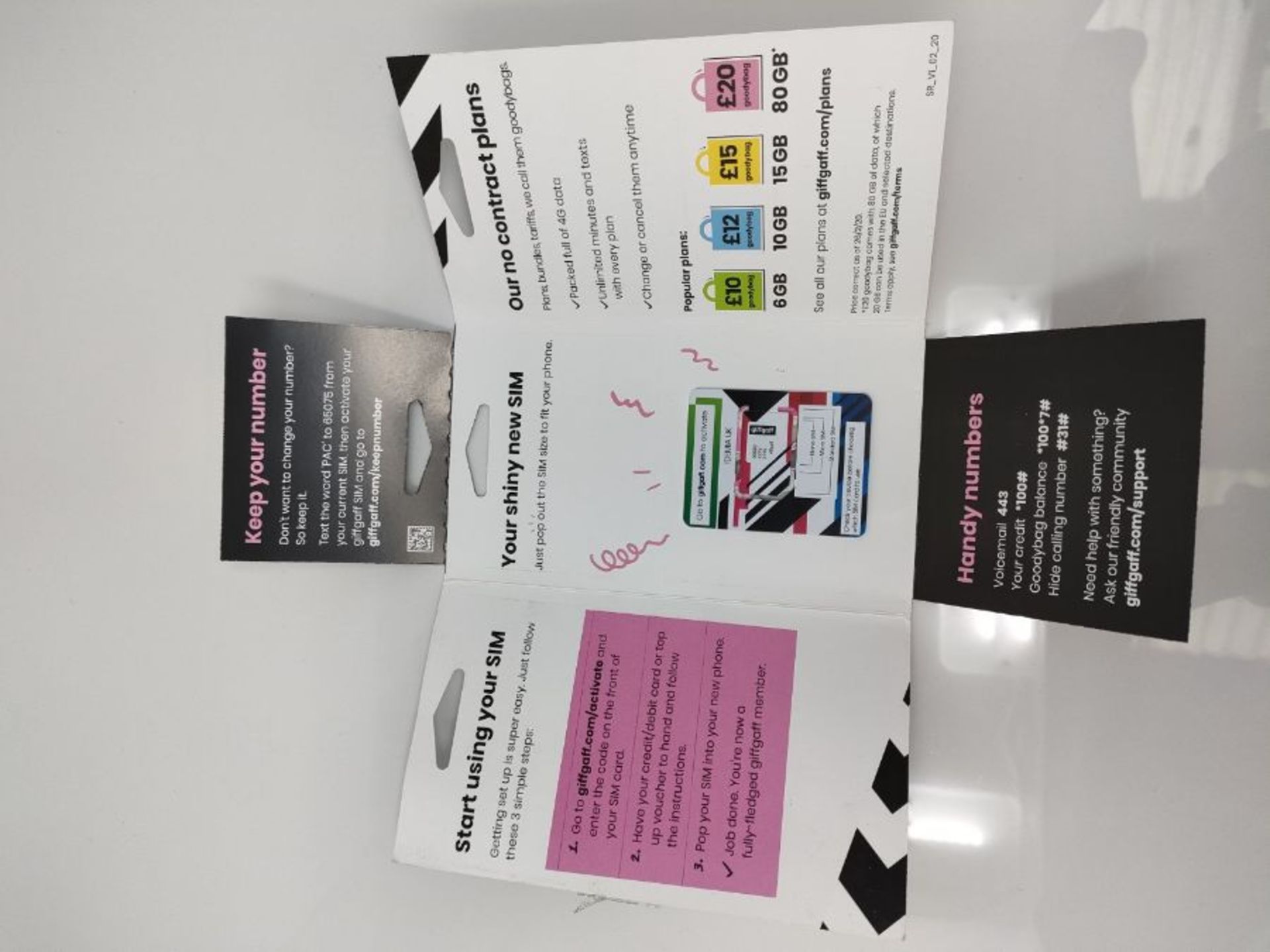 Giffgaff Multi Sim (Standard/Micro & Nano). £5 Bonus Credit Added When You Topup £10 - Image 3 of 3