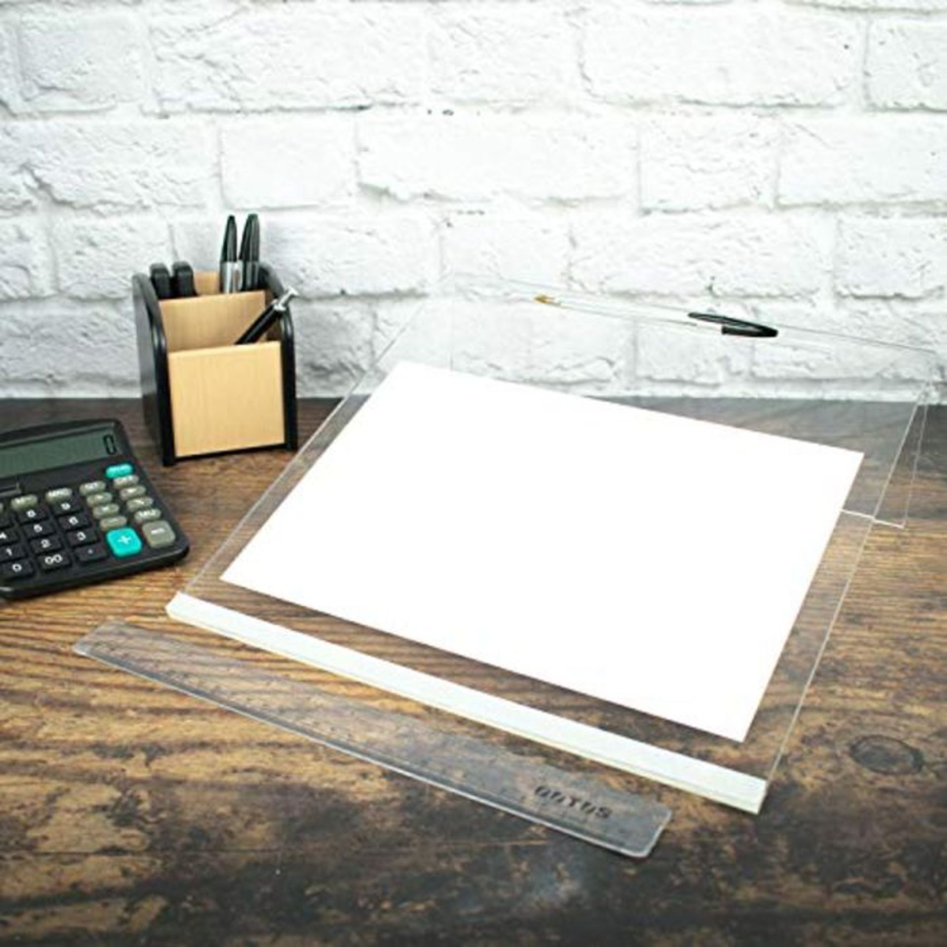 Premium Clear Acrylic Ergonomic Writing Slope, Anti Slip, Extra Wide, 20 Degree Angle