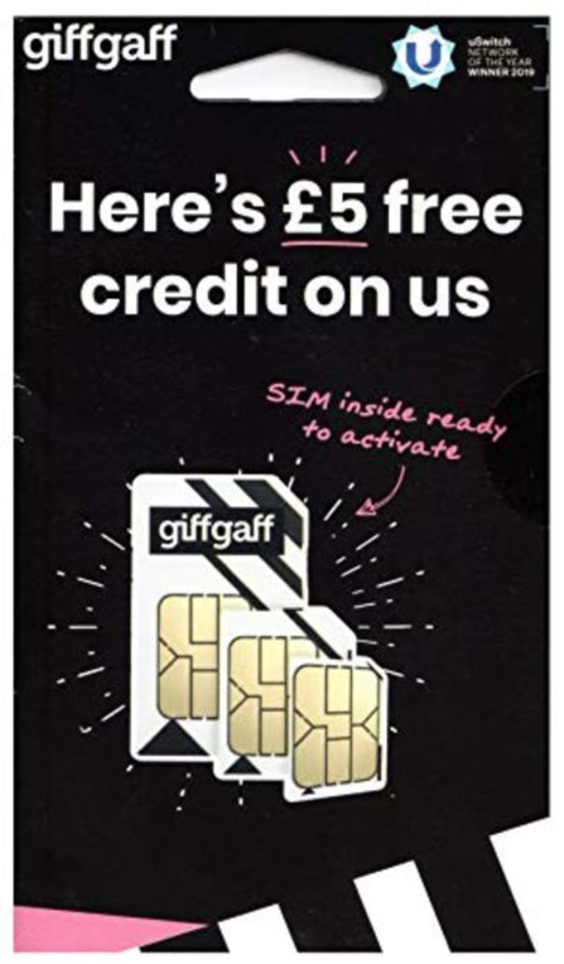 Giffgaff Multi Sim (Standard/Micro & Nano). £5 Bonus Credit Added When You Topup £10