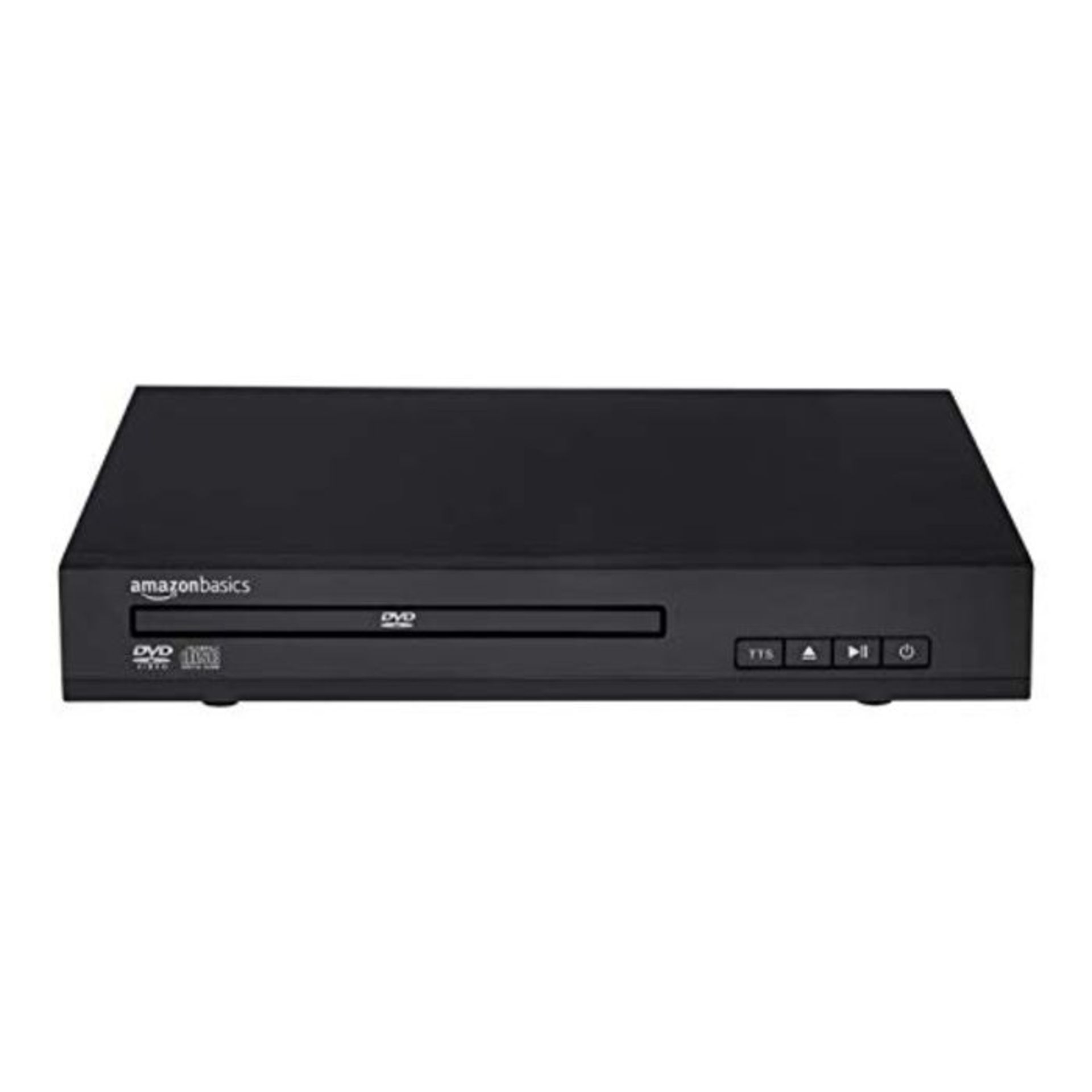 Amazon Basics Mini DVD Player with Text-To-Speech Technology, RCA and Remote Control -