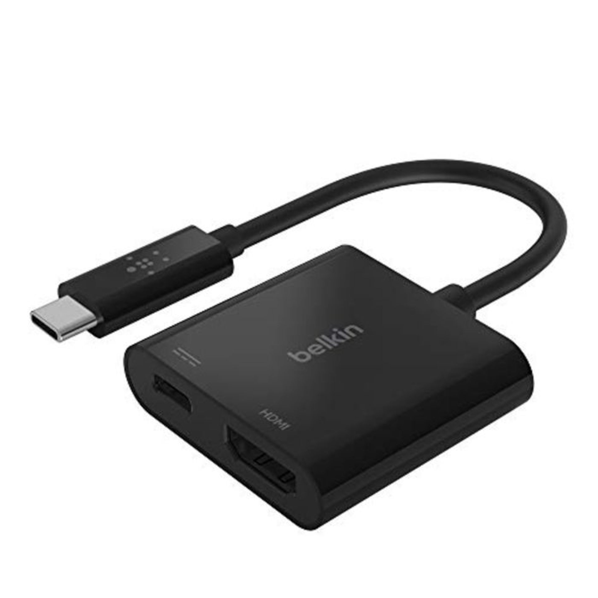 Belkin USB-C to HDMI Adapter + Charge (Supports 4K UHD Video, Passthrough Power up to