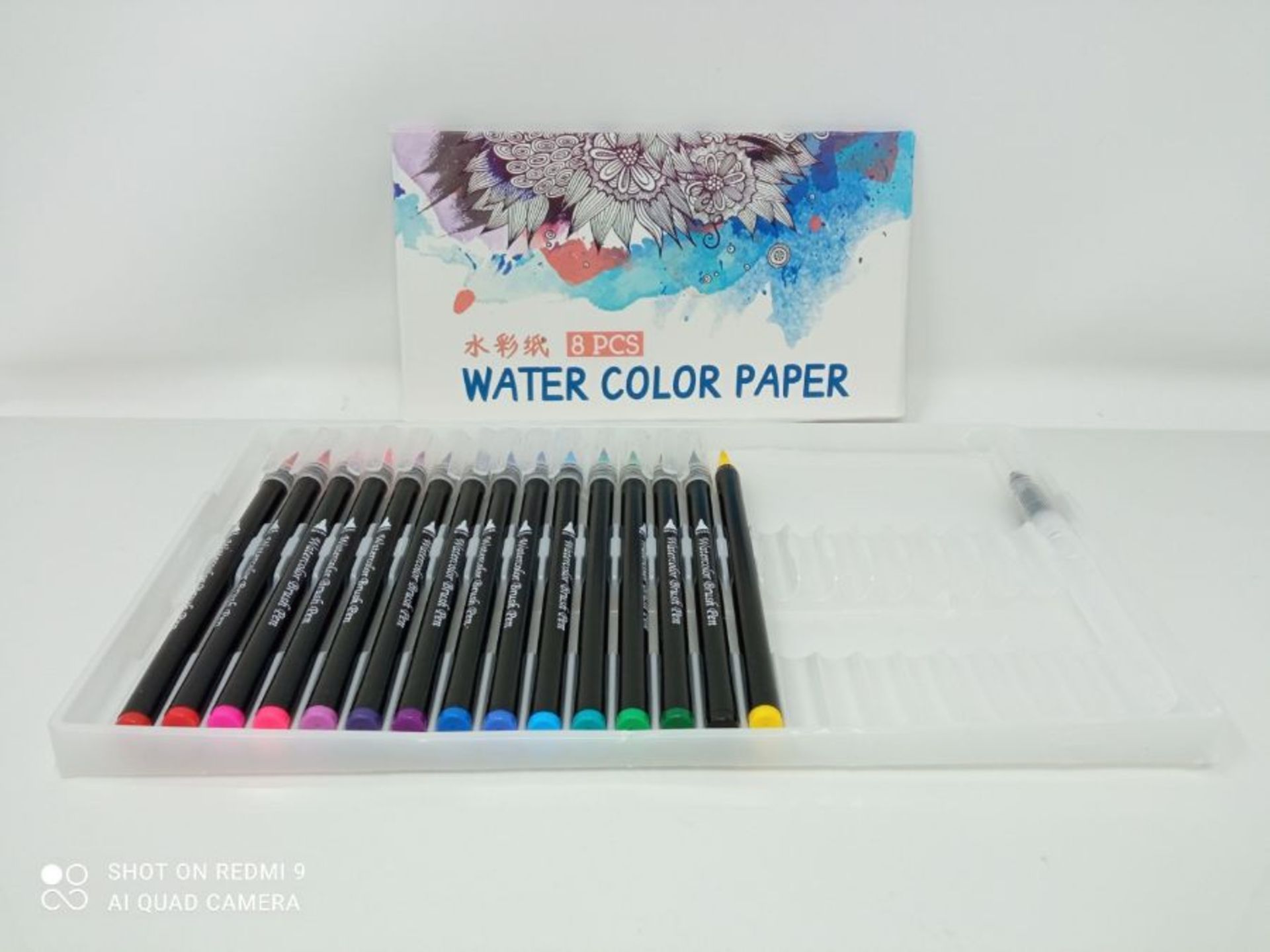 Gozlu Watercolour Brush Pens Set, 24 Colouring Pens with Flexible Nylon Tips, 1 Water - Image 3 of 3