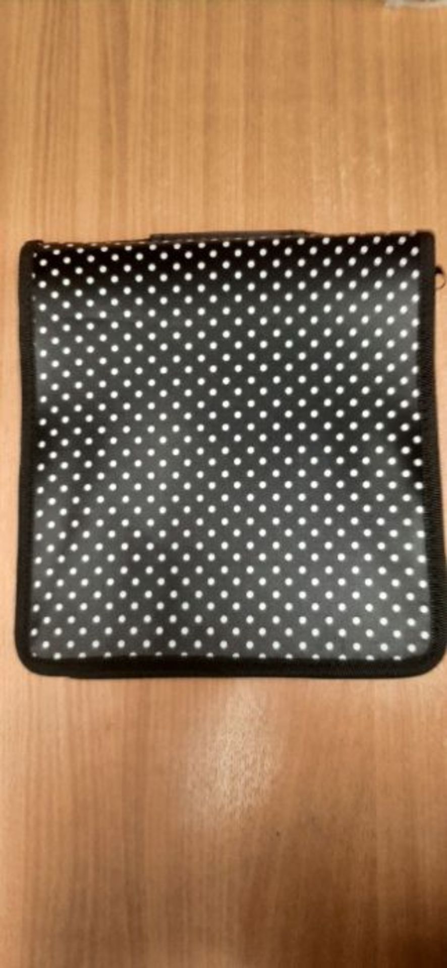 docrafts Papermania Stamp and Die Black Polka Dot Storage Case with 10 Pockets Contain - Image 2 of 2