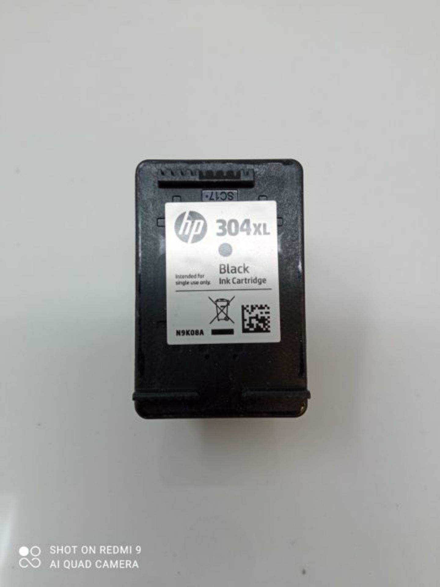 HP N9K08AE 304XL High Yield Original Ink Cartridge, Black, Single Pack - Image 2 of 3