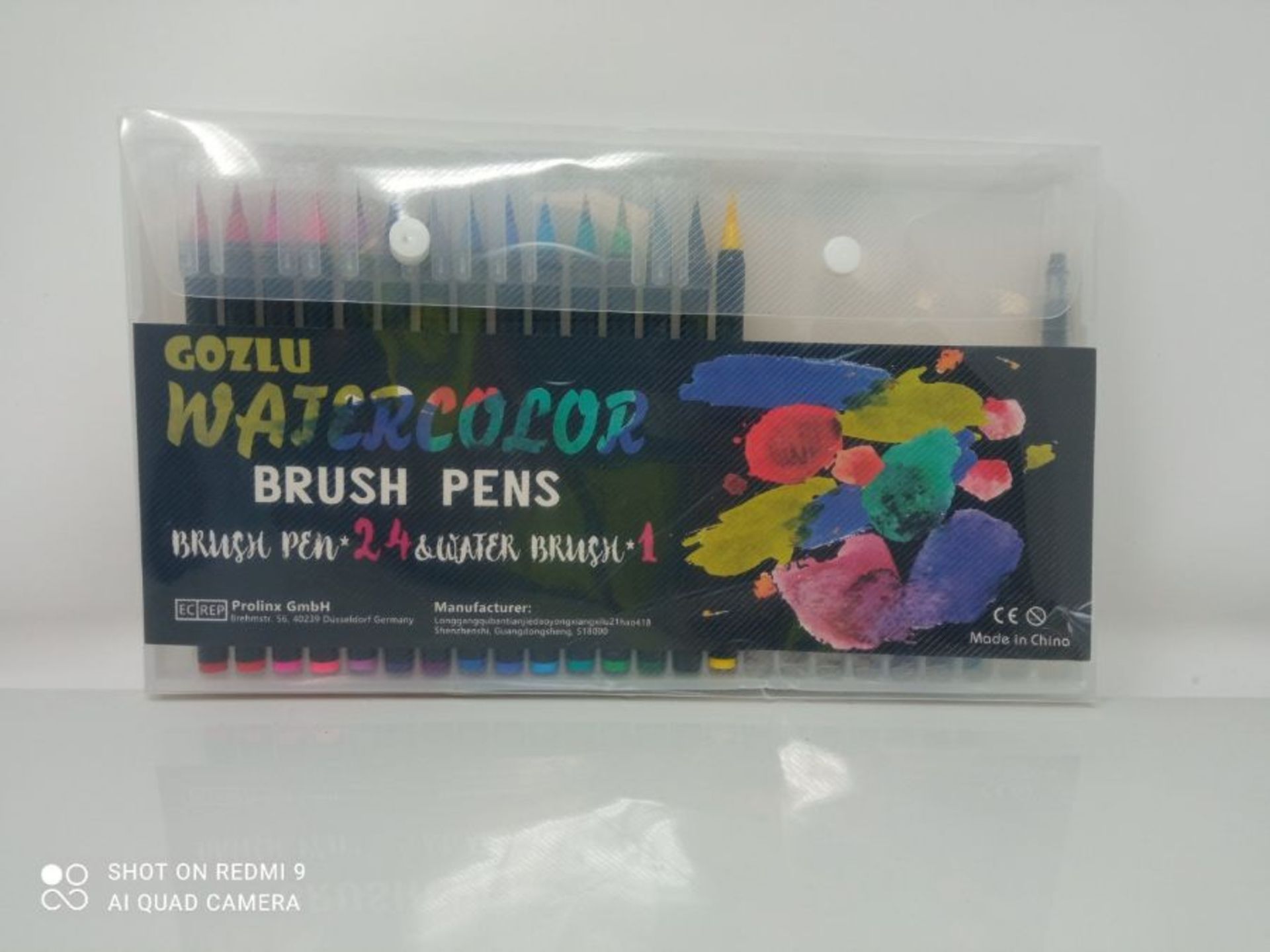 Gozlu Watercolour Brush Pens Set, 24 Colouring Pens with Flexible Nylon Tips, 1 Water - Image 2 of 3