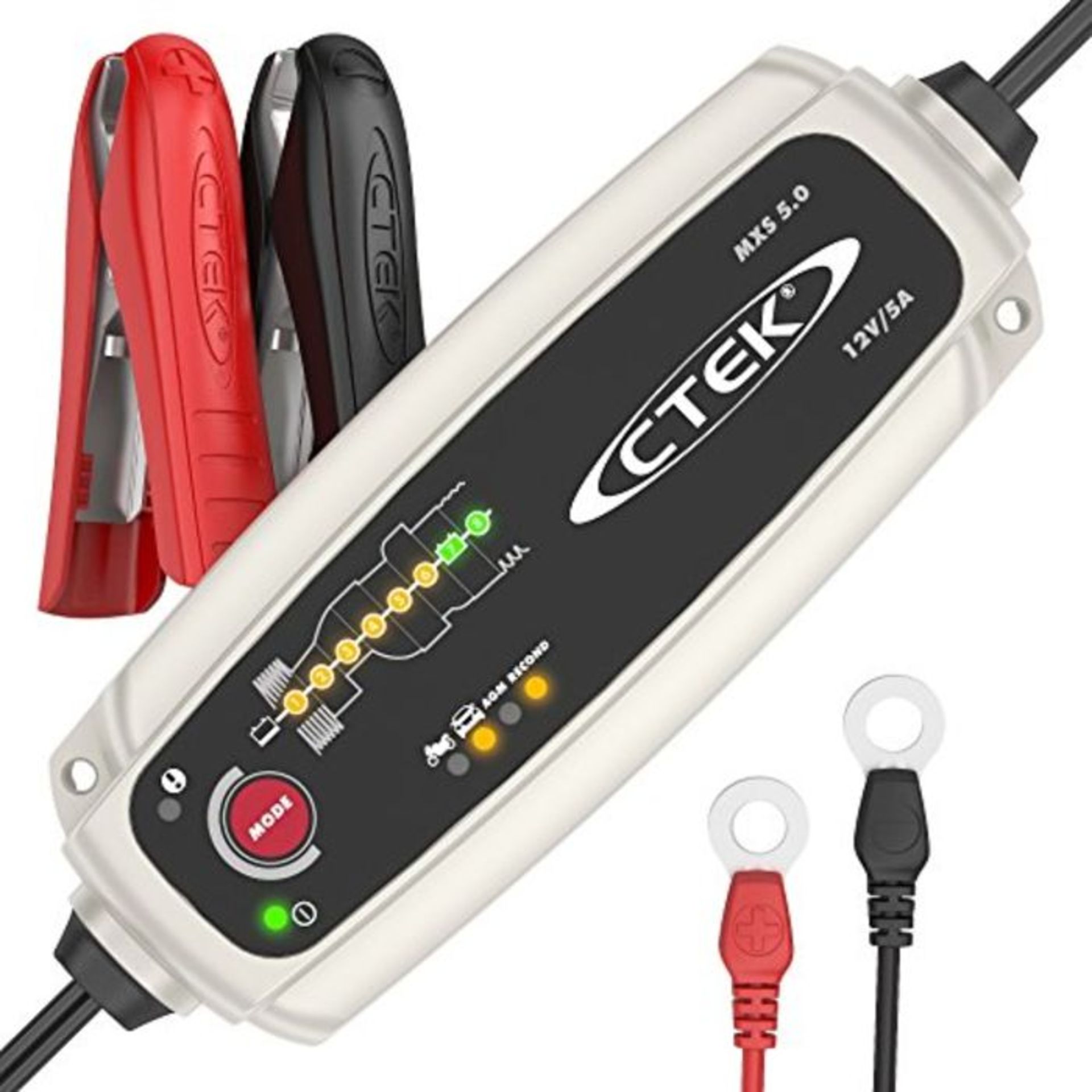 RRP £68.00 CTEK MXS 5.0 Battery Charger with Automatic Temperature Compensation