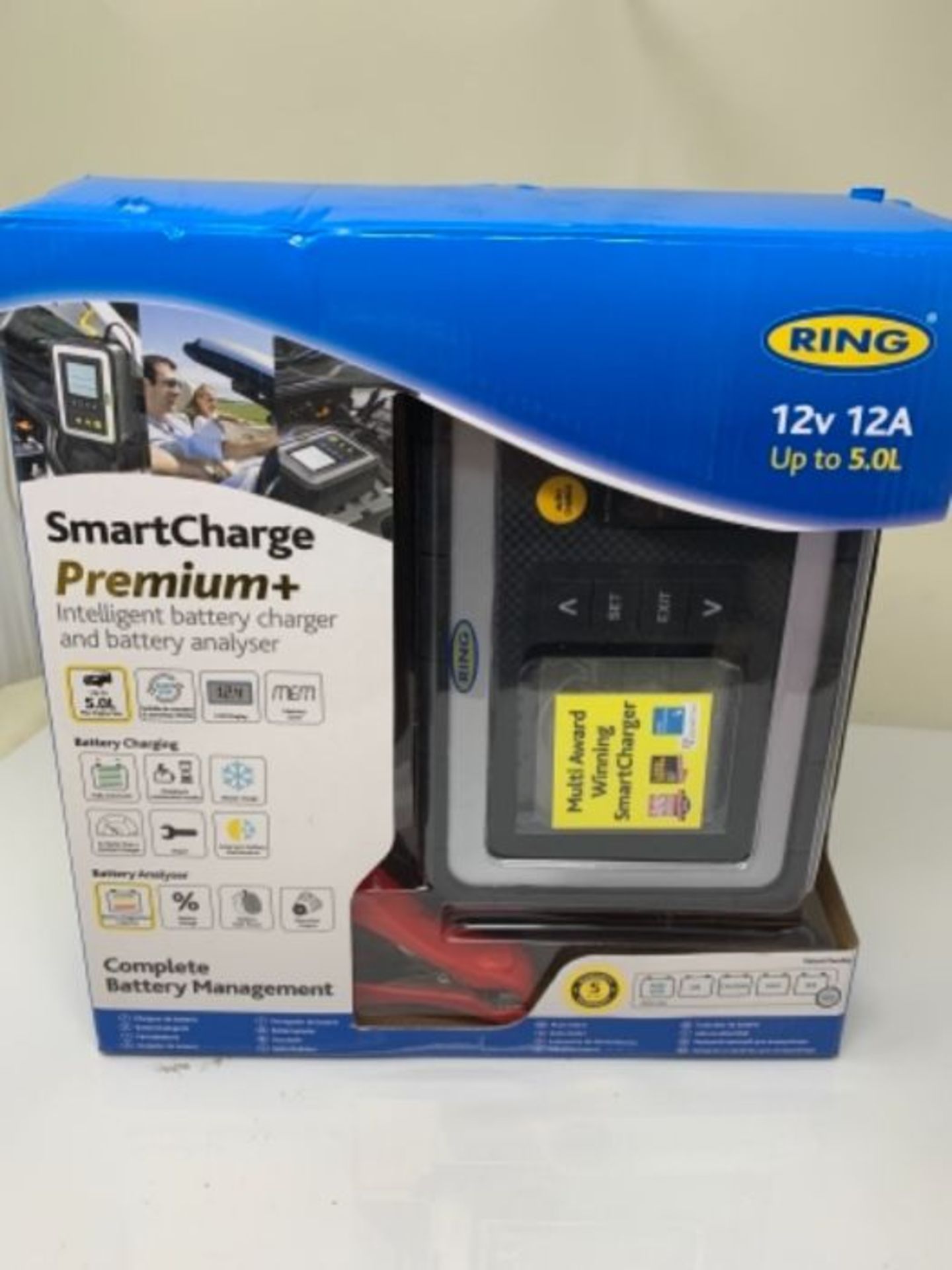 RRP £74.00 Ring RSC612 12A Smart Battery Charger, 12V Vehicles to 5.0L, All Battery Types, Stop/S - Image 2 of 3
