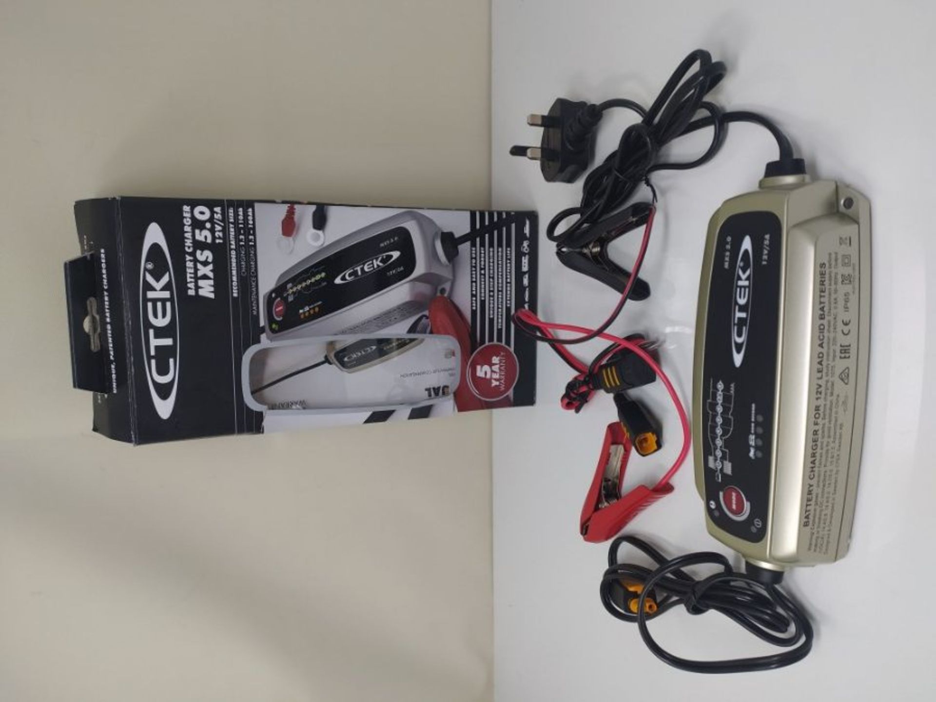 RRP £68.00 CTEK MXS 5.0 Battery Charger with Automatic Temperature Compensation - Image 2 of 2