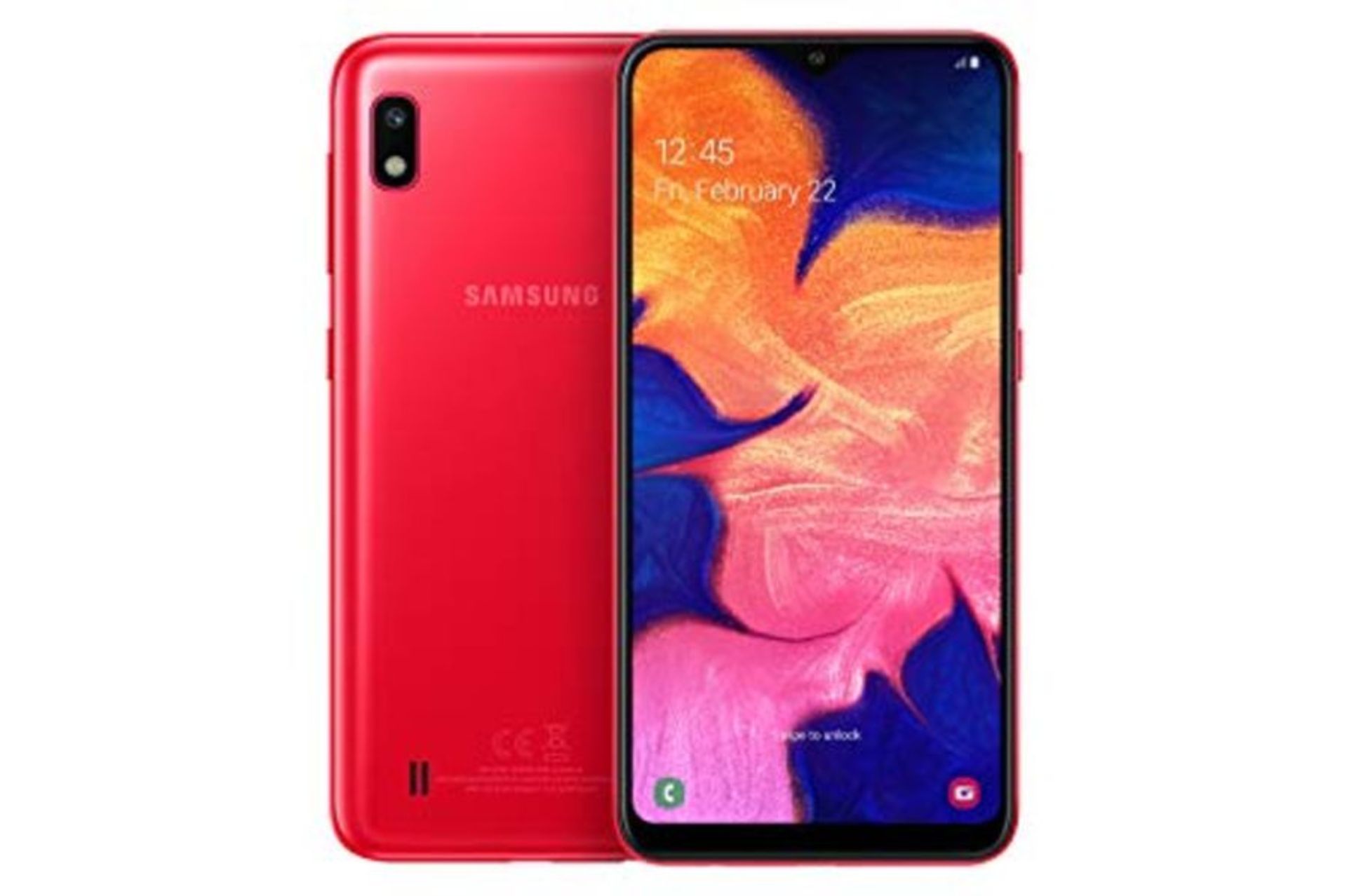 RRP £109.00 Samsung Galaxy A10 - Smartphone 32GB, 2GB RAM, Dual Sim, Red