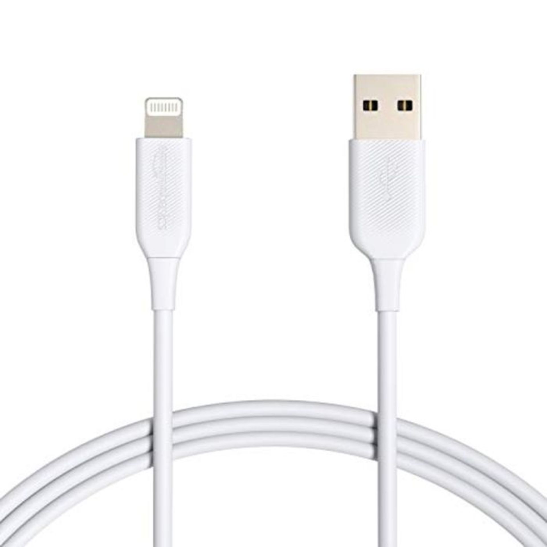 Amazon Basics Lightning to USB A Cable - MFi Certified iPhone Charger, White, 1.82 m