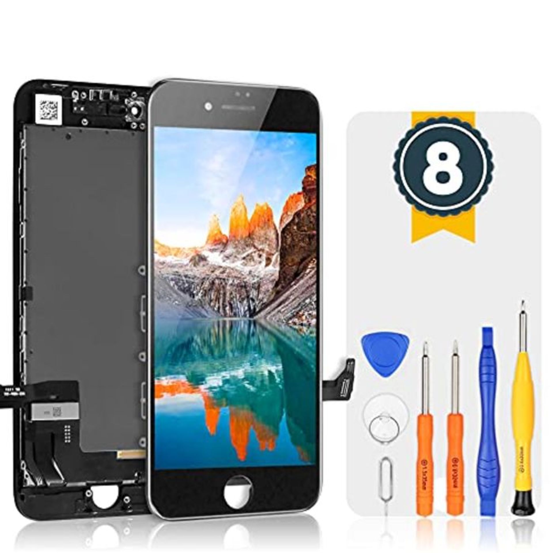 bokman for iPhone 8 Black Screen Replacement Parts Display Assembly Front Panel