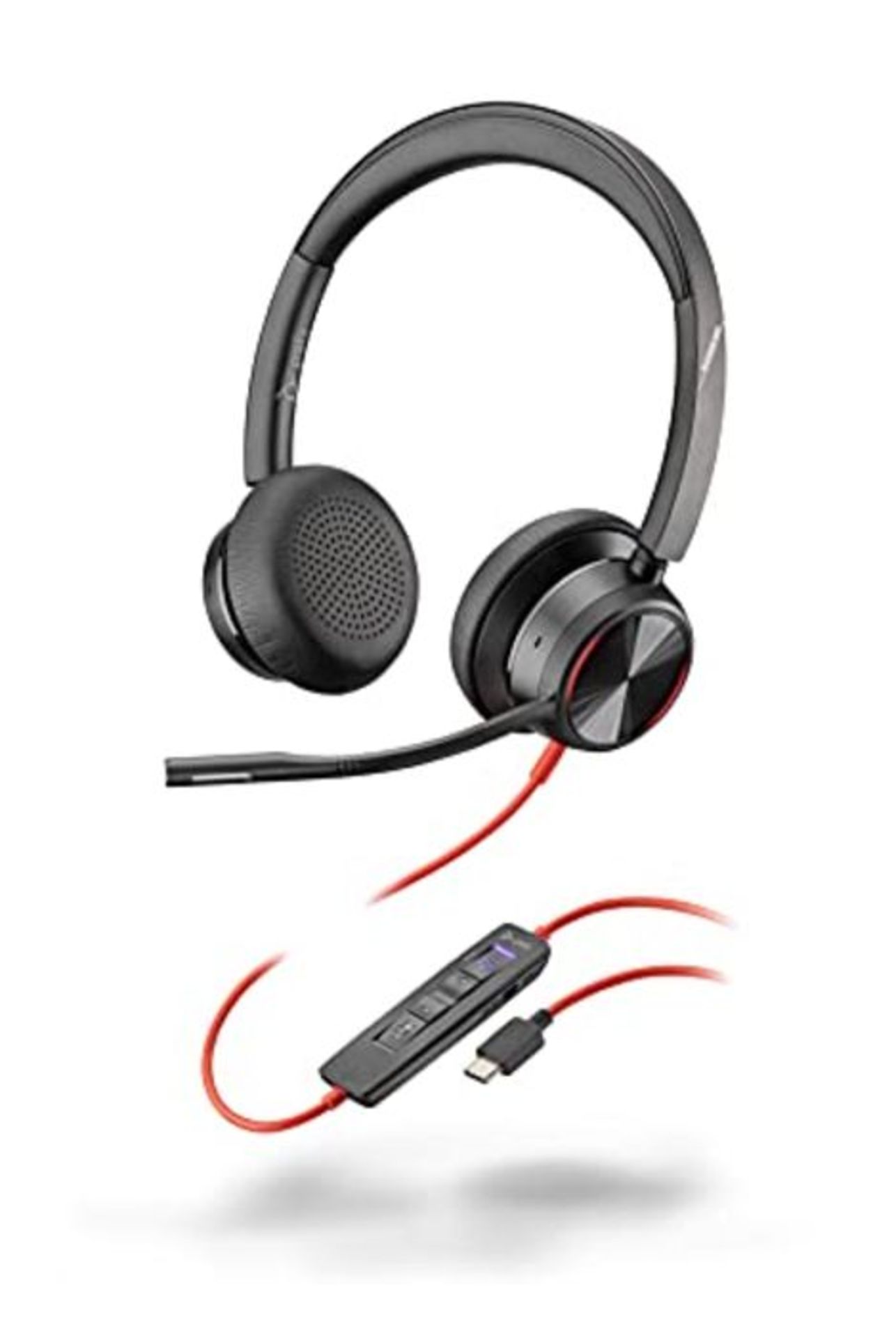 RRP £152.00 Poly Blackwire 8225-M Stereo Headset with USB-C Connection, Active Noise Cancelling an