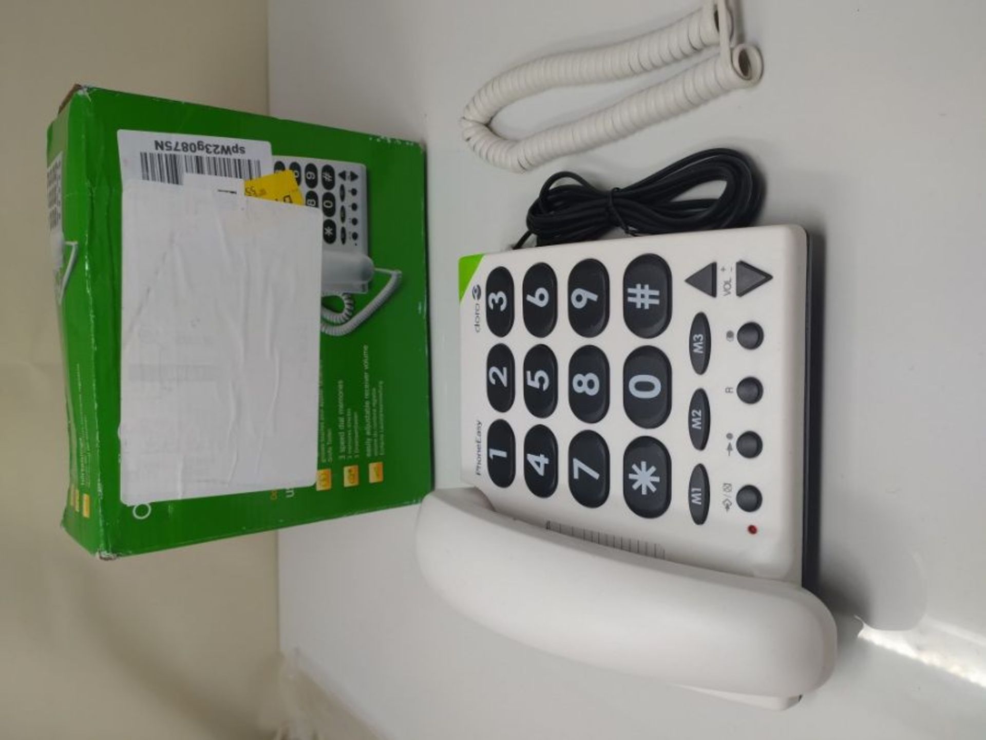 Doro PhoneEasy 311c Big Button Corded Telephone for Seniors (White) - Image 2 of 2