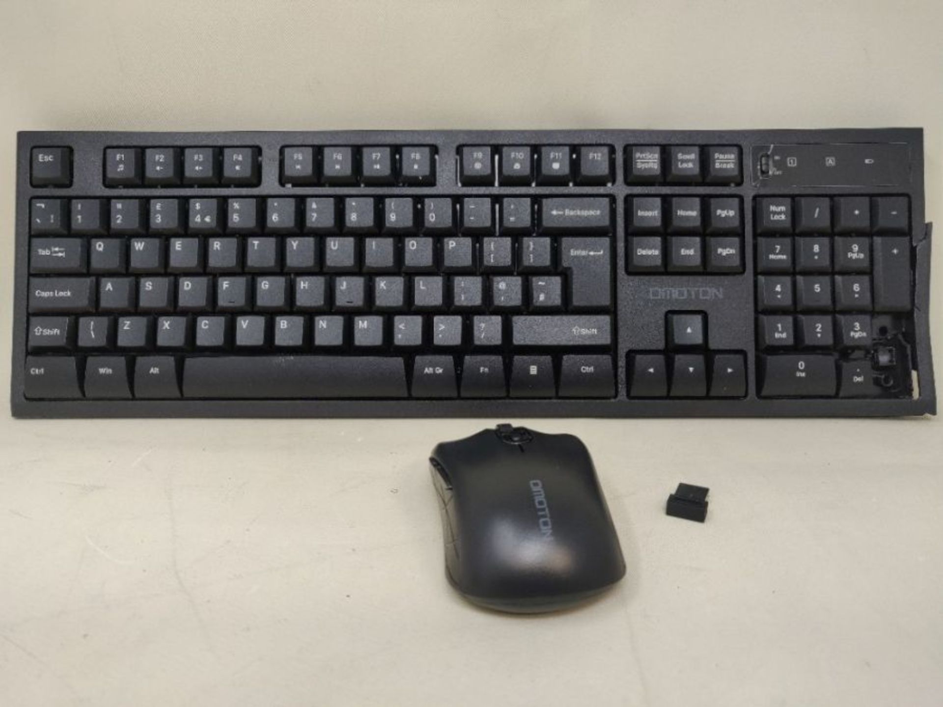 [CRACKED] Wireless Keyboard and Mouse Set, OMOTON 2.4GHz Full-Sized Wireless Keyboard - Image 2 of 2