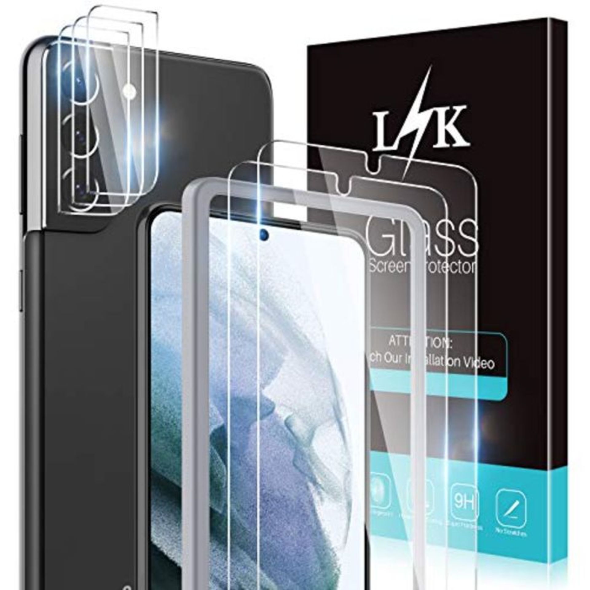 LßK 5 Pack Screen Protector for Samsung Galaxy S21 Plus 5G 6.7 inch with 2 Pa