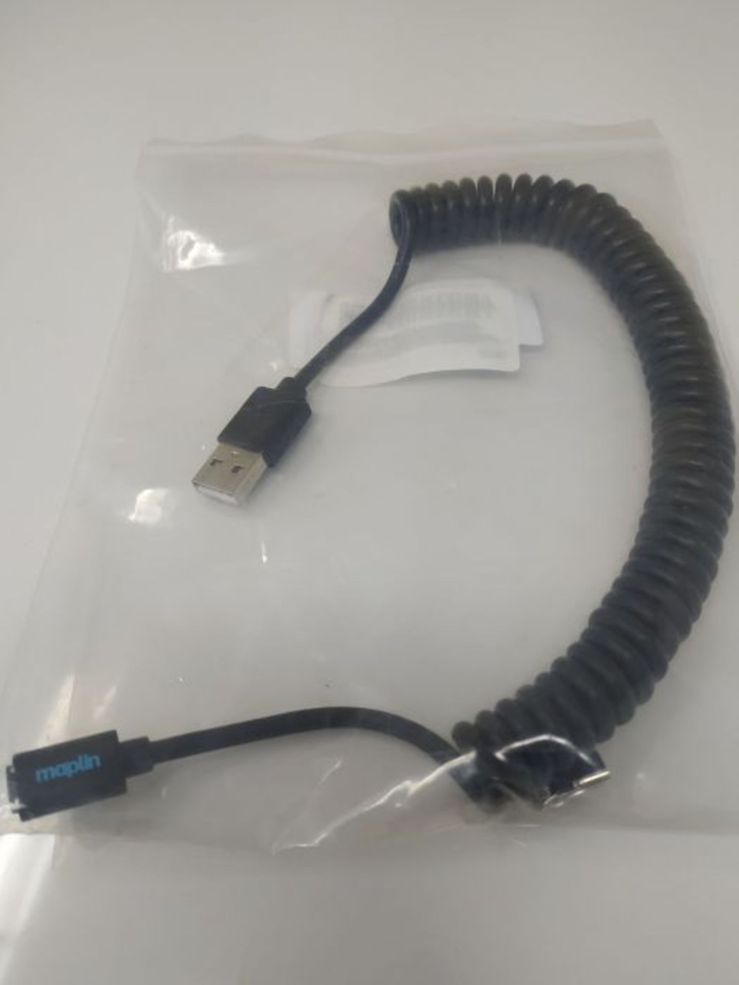 Maplin Premium Apple MFI Certified Tangle-Free Coiled Lightning to USB-A 2.0 Cable - B - Image 2 of 2