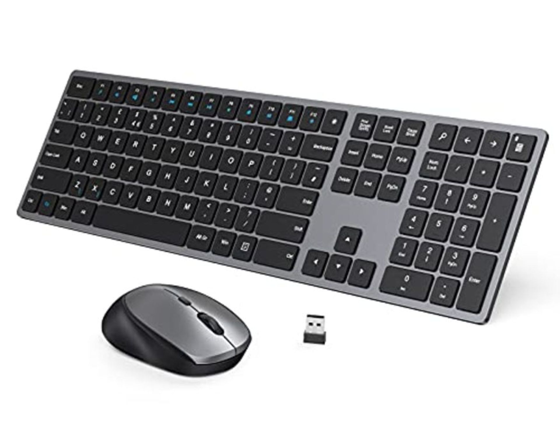 Seenda Wireless Keyboard and Mouse Set, Ultra Slim 2.4G USB Wireless Keyboard Ergonomi