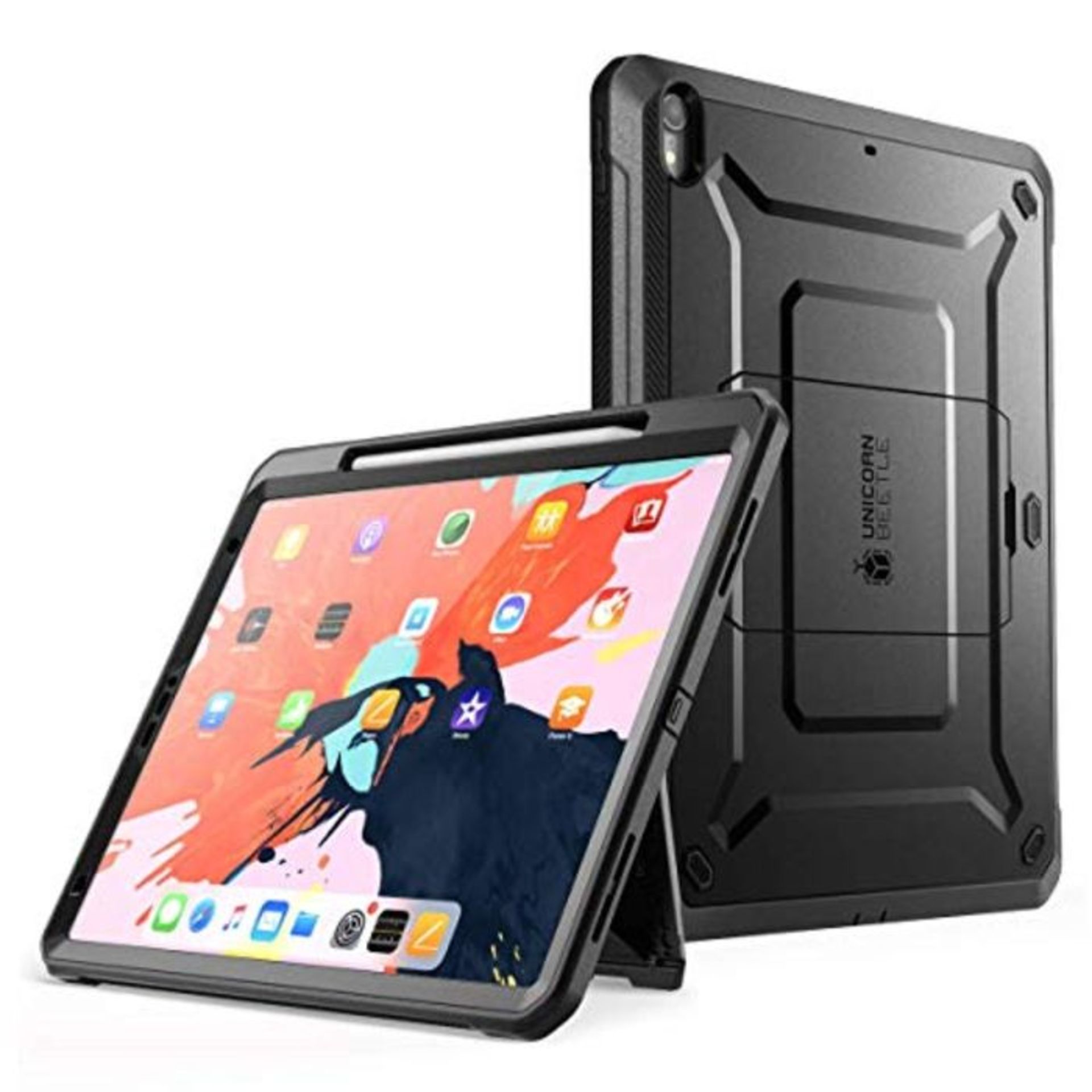 iPad Pro 12.9 Case 2018, SUPCASE Support Pencil Charging with Built-In Screen Protecto