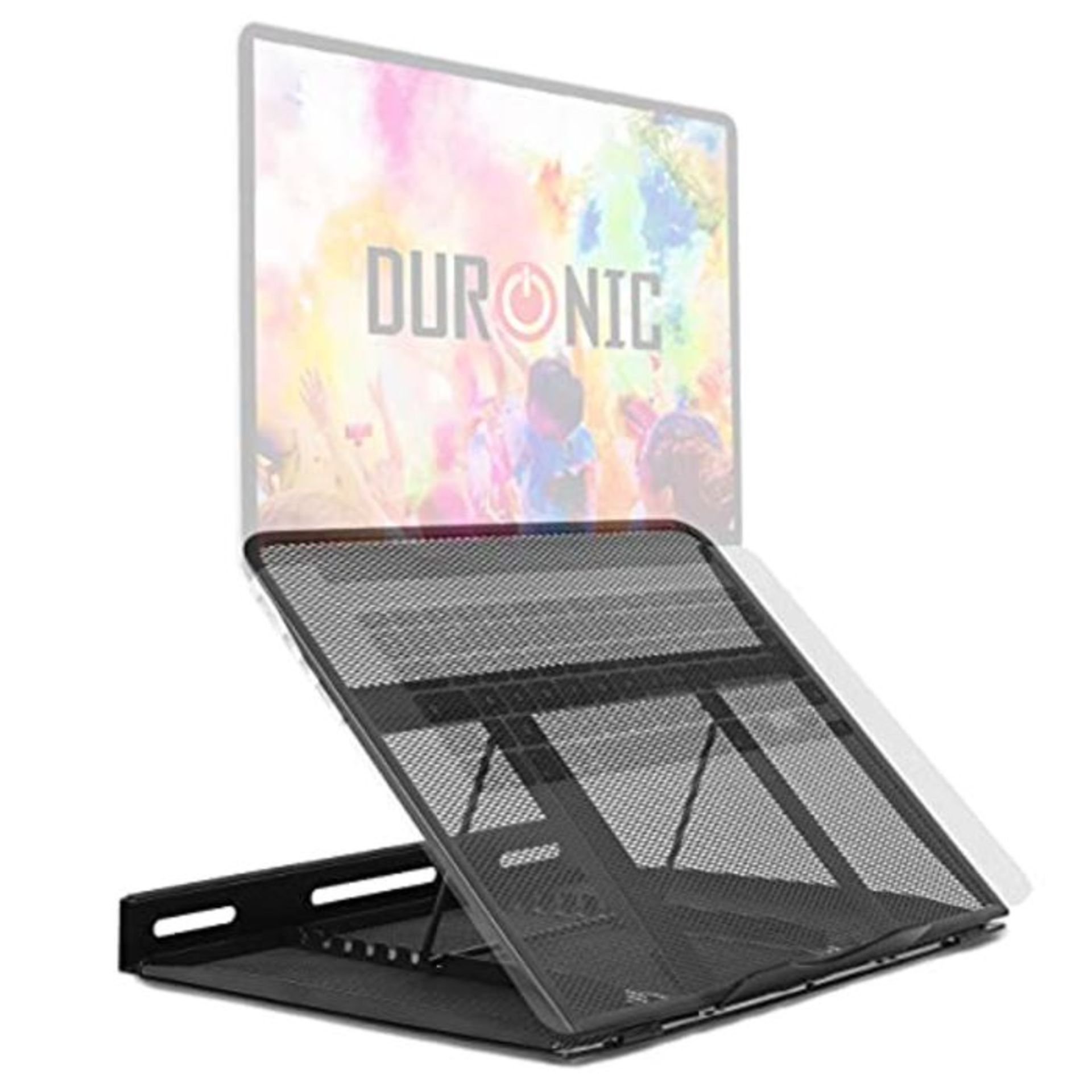 Duronic Monitor Laptop Stand DM074 | Multi-Use Desk Riser | Adjustable to 9x Height Po