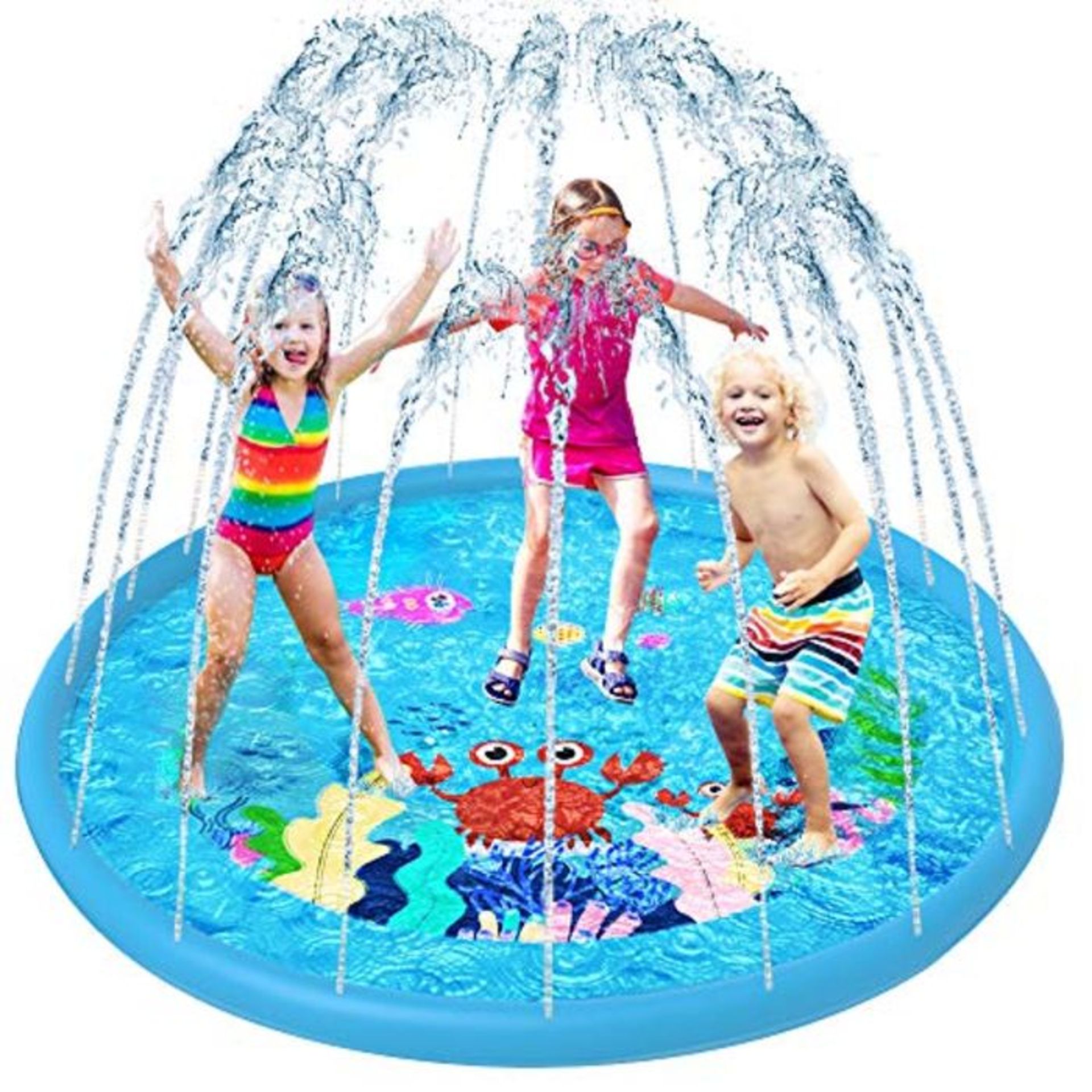 VATOS Sprinkler Splash Pad Water Play Mat for Kids Toddler, 67  Kids Pool for Out