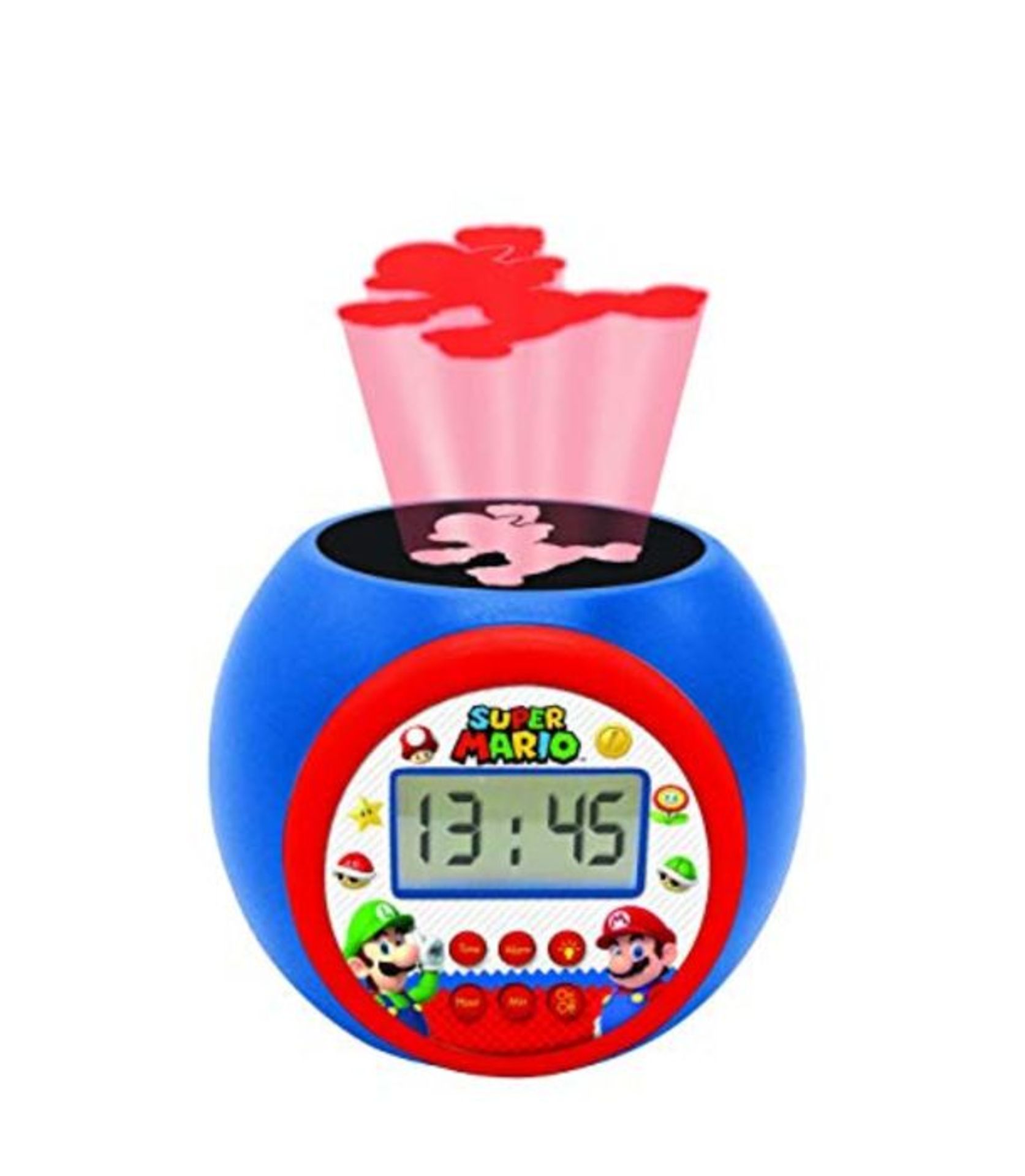 LEXIBOOK RL977NI Projector Clock Nintendo Mario Bross Luigi with Snooze Alarm Function