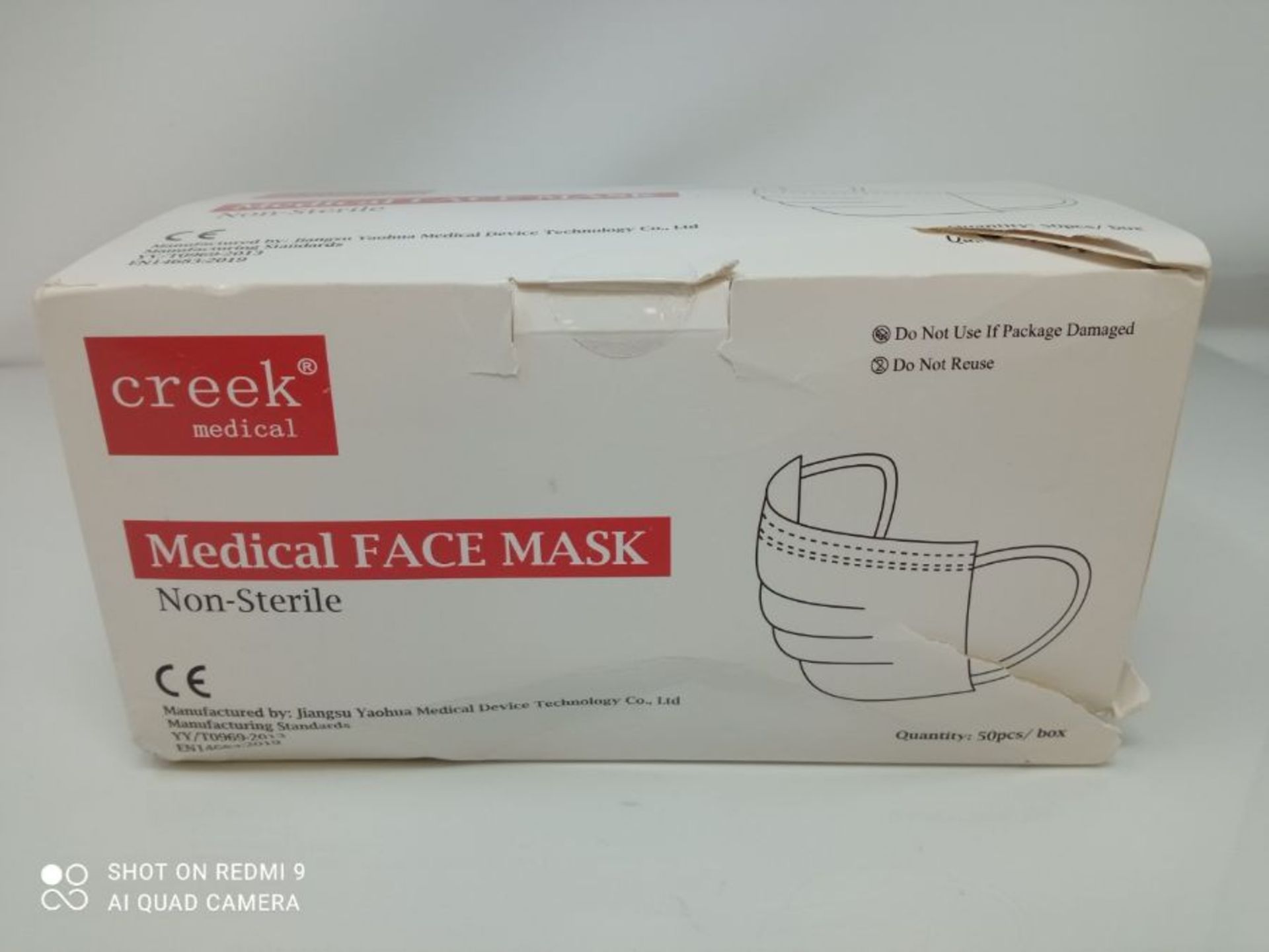 creek medical CE Approved and Tested 3-Layer Medical Surgical Mask Type I, Non-Sterile