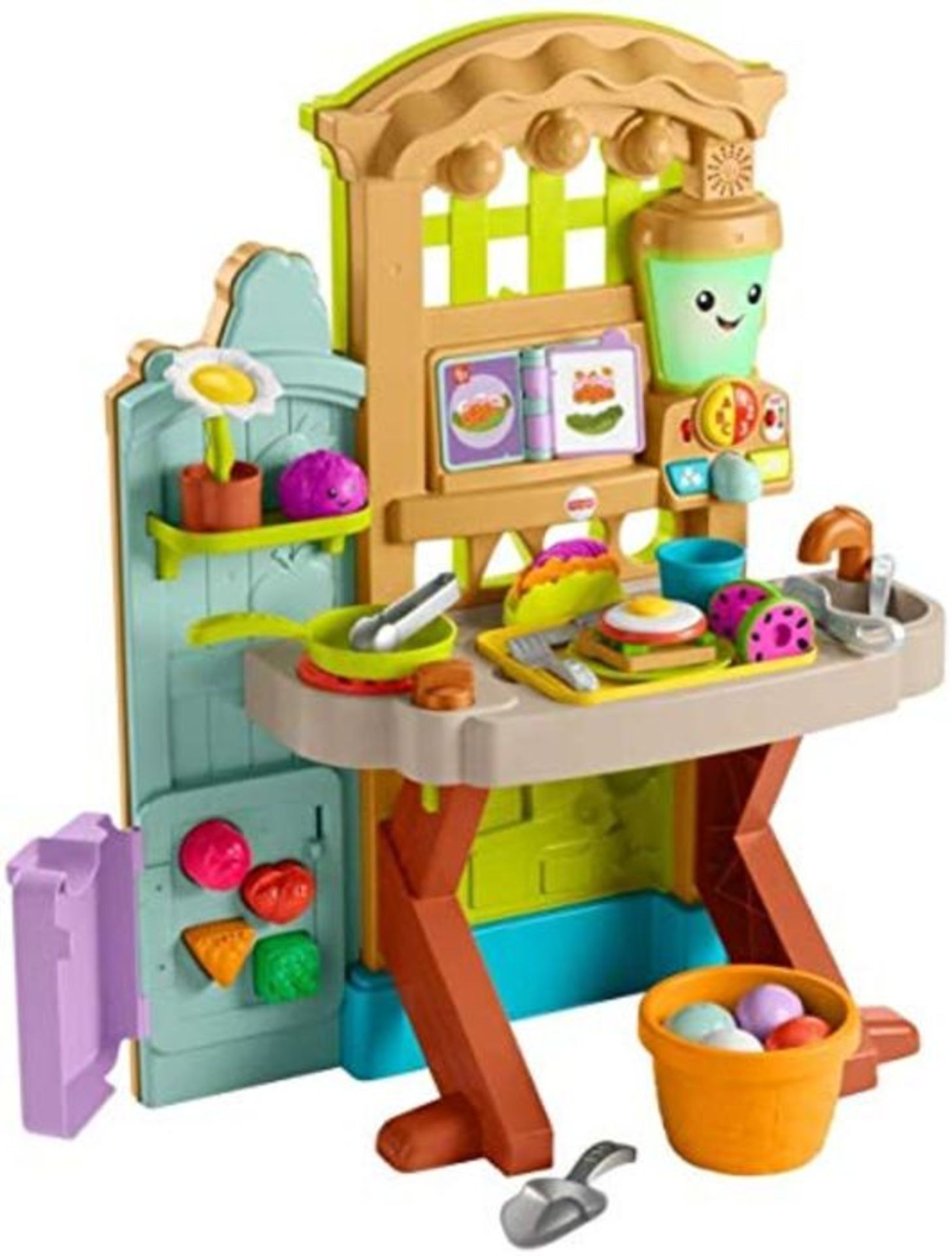 RRP £60.00 Fisher-Price Laugh and Learn Grow-the-Fun Garden to Kitchen